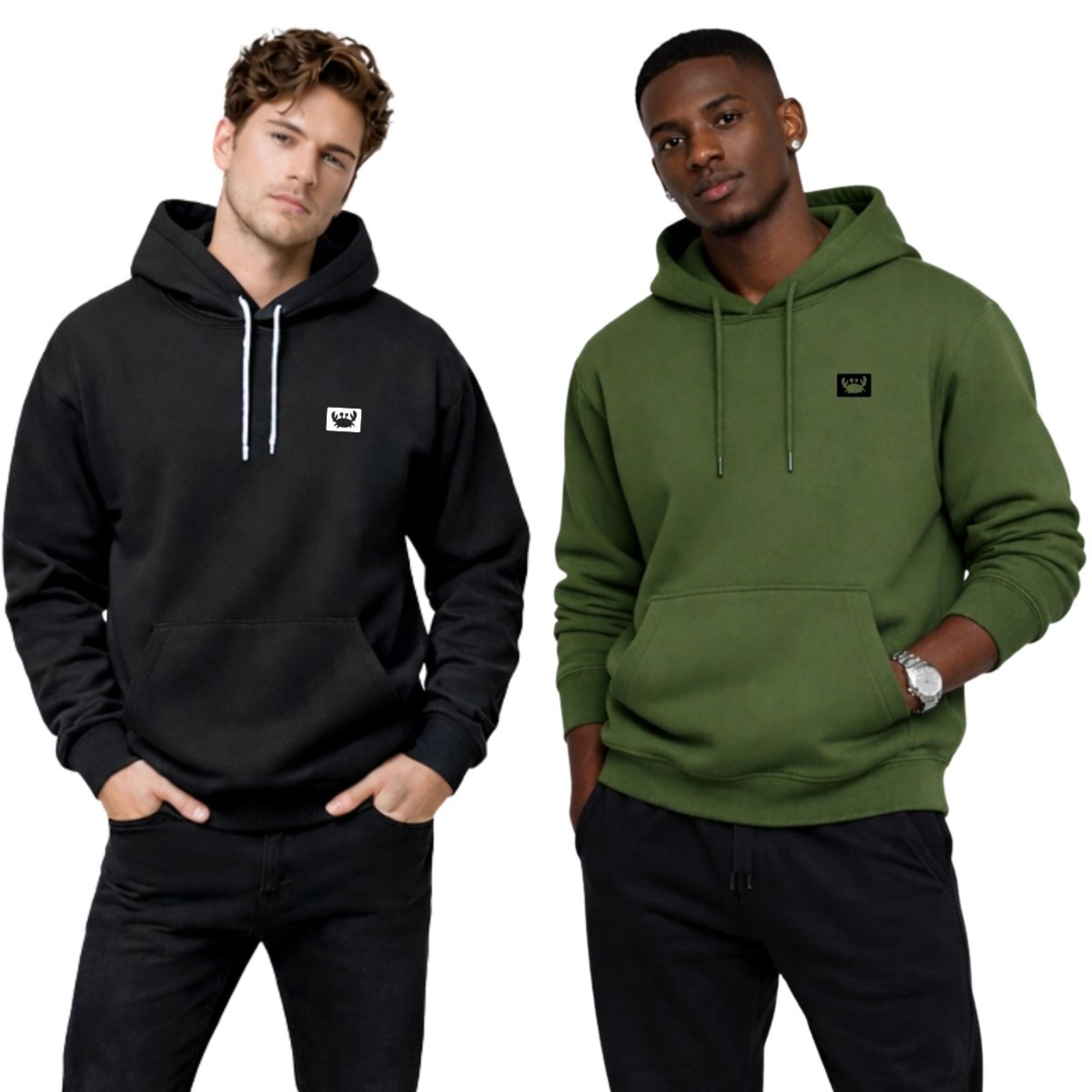 Kit 2 Moletom Modelo Canguru Com Capuz Masculino Estampado Siri Relaxado