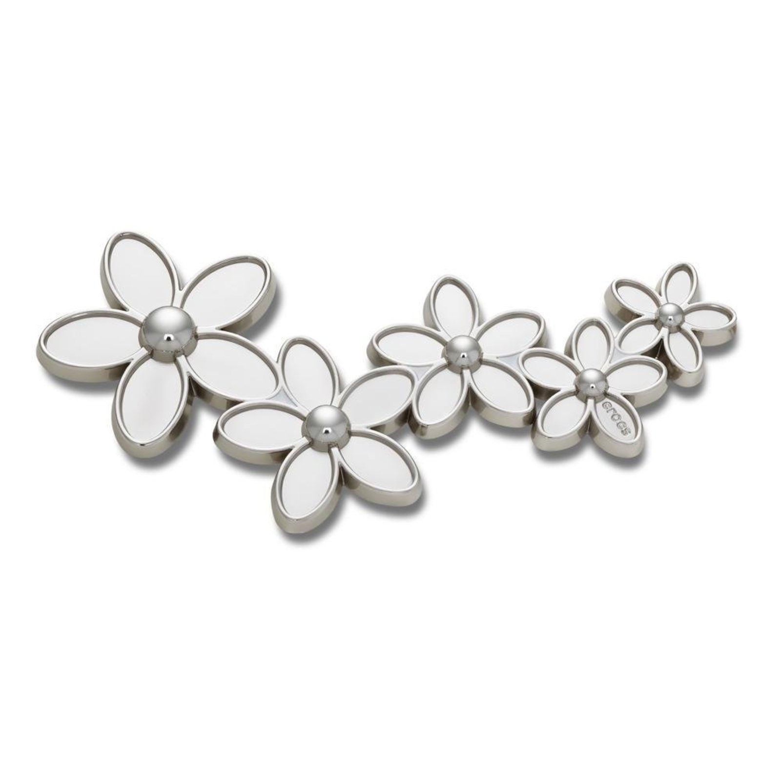 Infantil - Jibbitz™ Mega Agrupamento De Flores Prateadas Único Branco