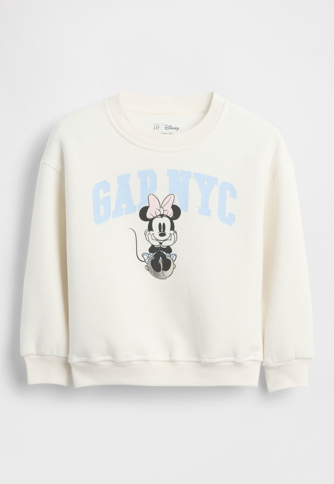 Blusa de Moletom Feminina GAP Minnie Mouse Off White