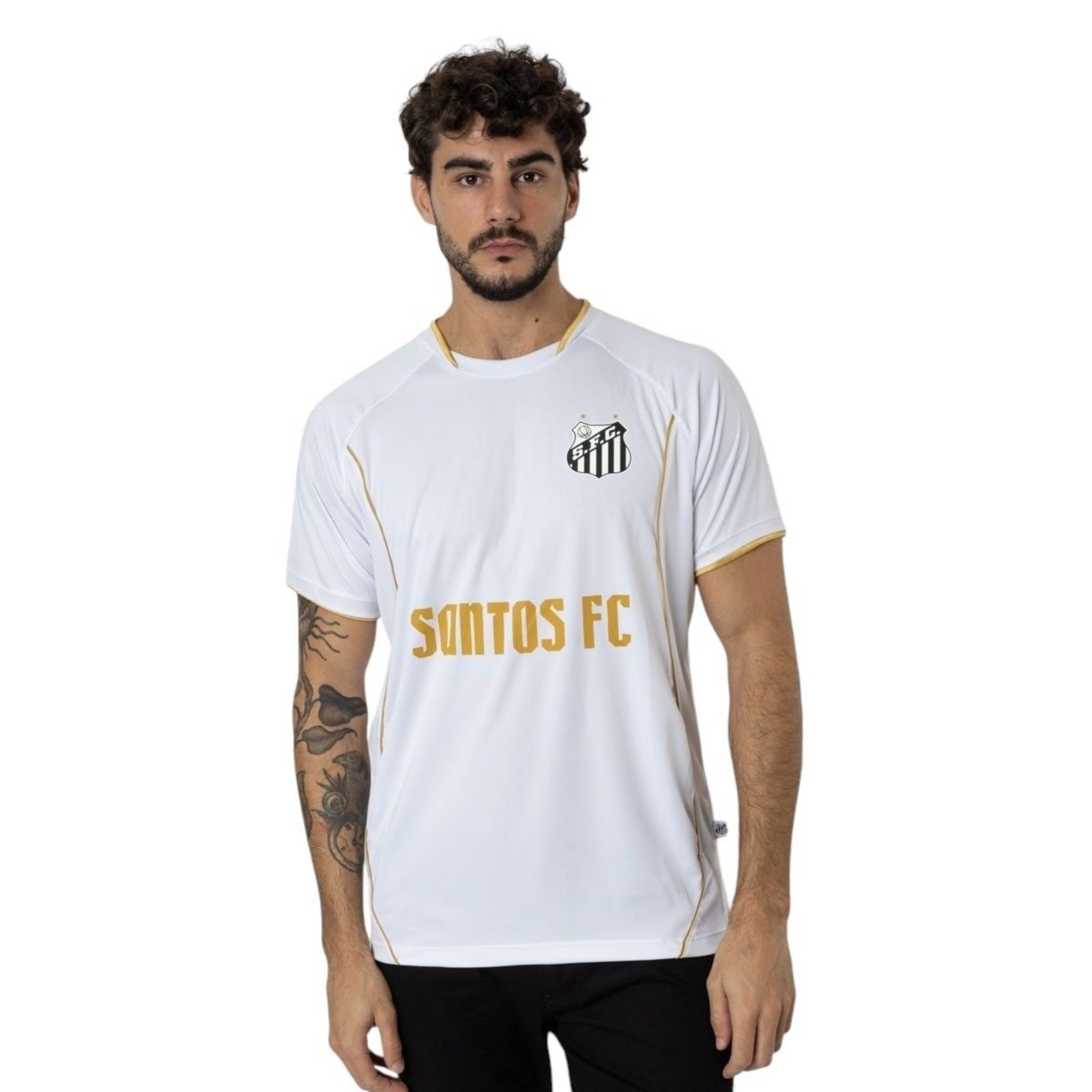 Camiseta Esportiva Masculina Santos FC Surf Center Branco
