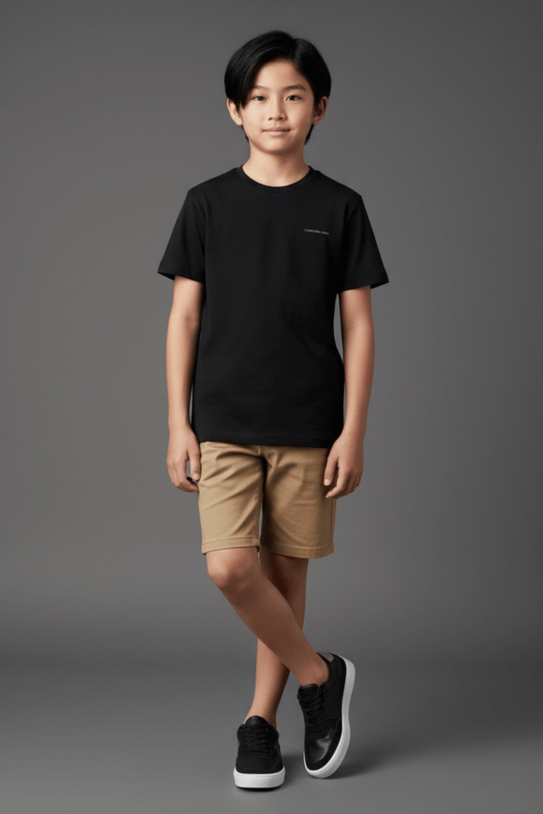 Infantil - Camiseta Menino Logo Peito Calvin Klein Jeans - Preto Calvin Klein Jeans
