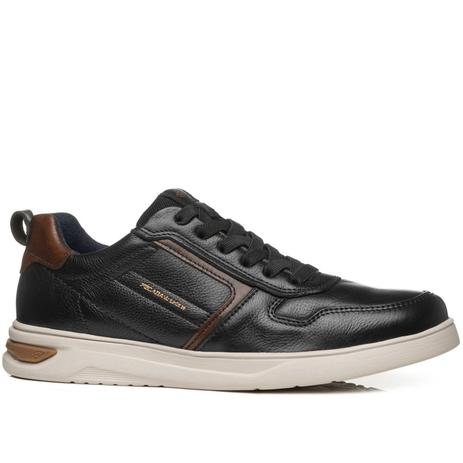 Tênis Casual Pegada Masculino em Couro Preto 112401-04 Tênis Casual Pegada Masculino em Couro Preto 112401-04 42