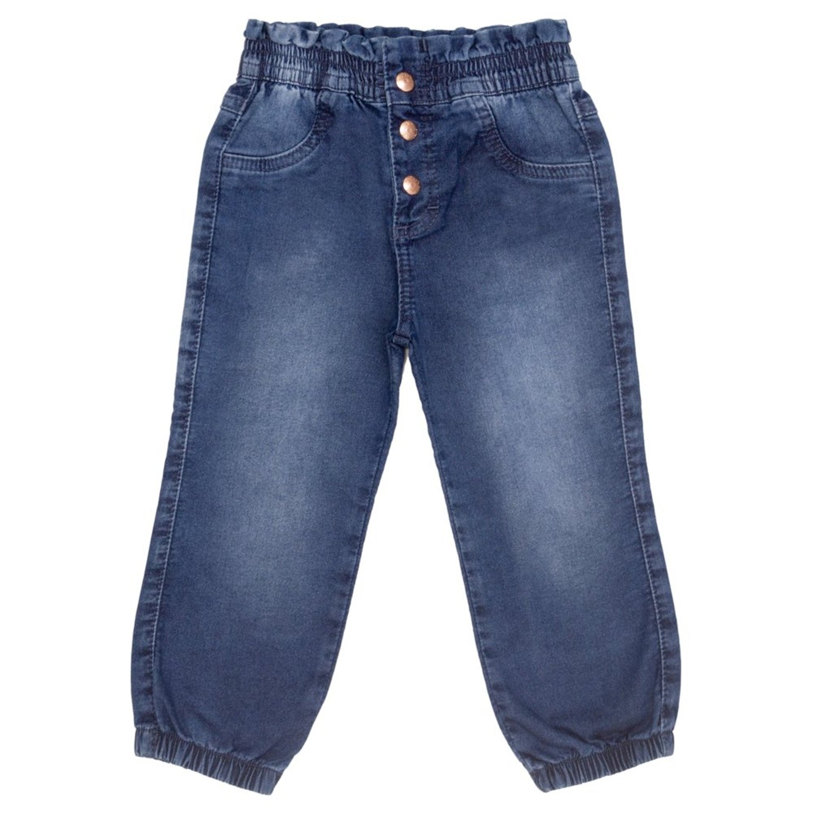 Infantil - Calça Look Jeans Jogger Jeans Escolar