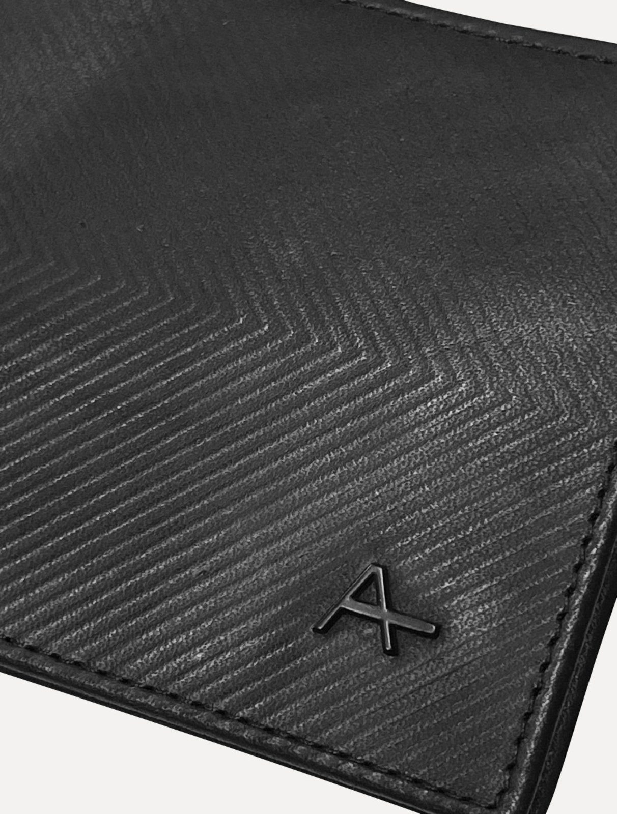 Vista 3 Carteira Aramis Masculina Chevron Preta preto Aramis preto