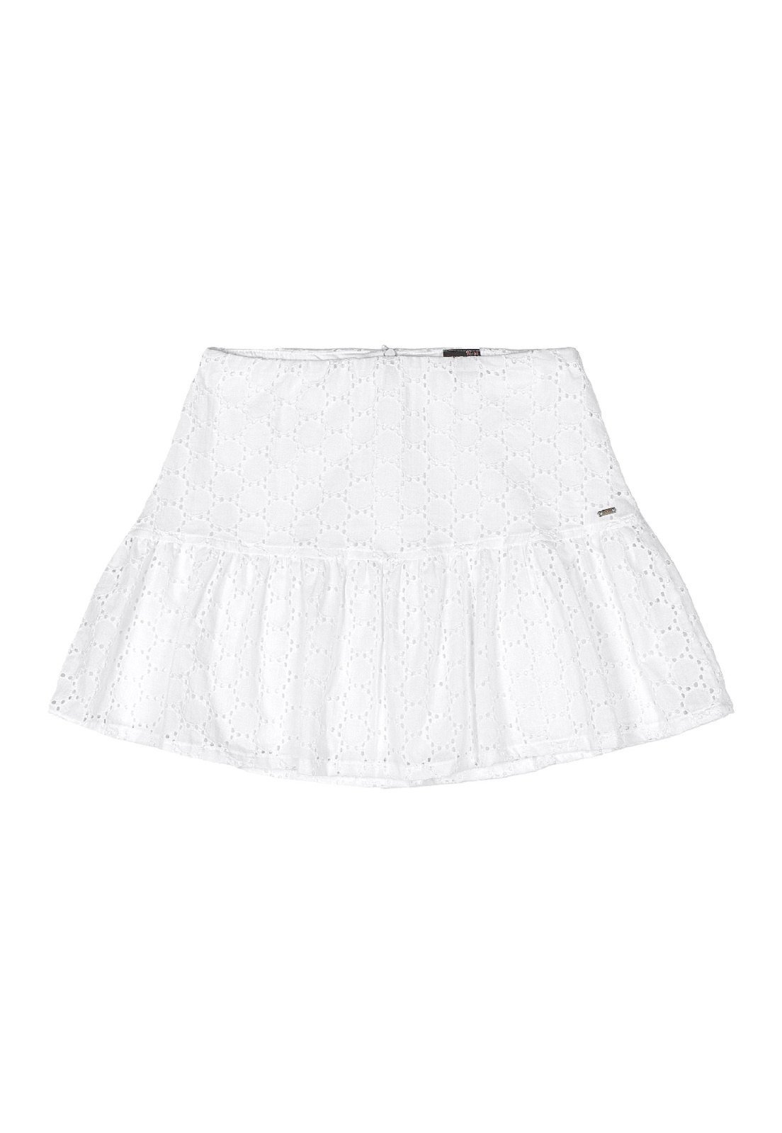 Vista 3 Infantil - Saia Juvenil em Laise Gloss branco Gloss branco