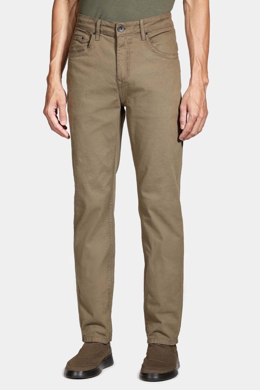 Vista 2 Calça Aramis Color Slim Canvas Militar verde Aramis verde