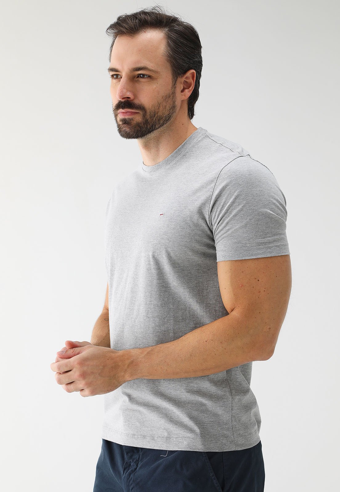 Camiseta Aramis Slim Mini Icon Cinza