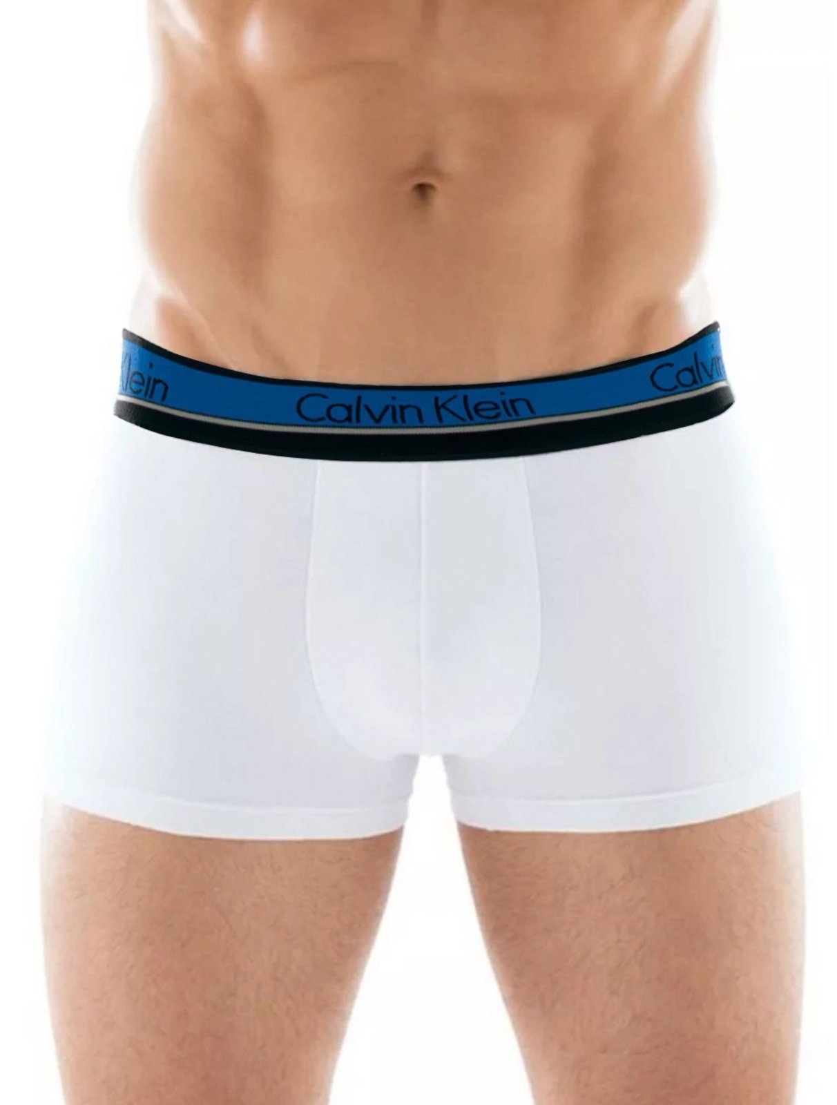 Vista 3 Cueca Calvin Klein Trunk C10.09 BR00 Branca 1UN branco Calvin Klein branco