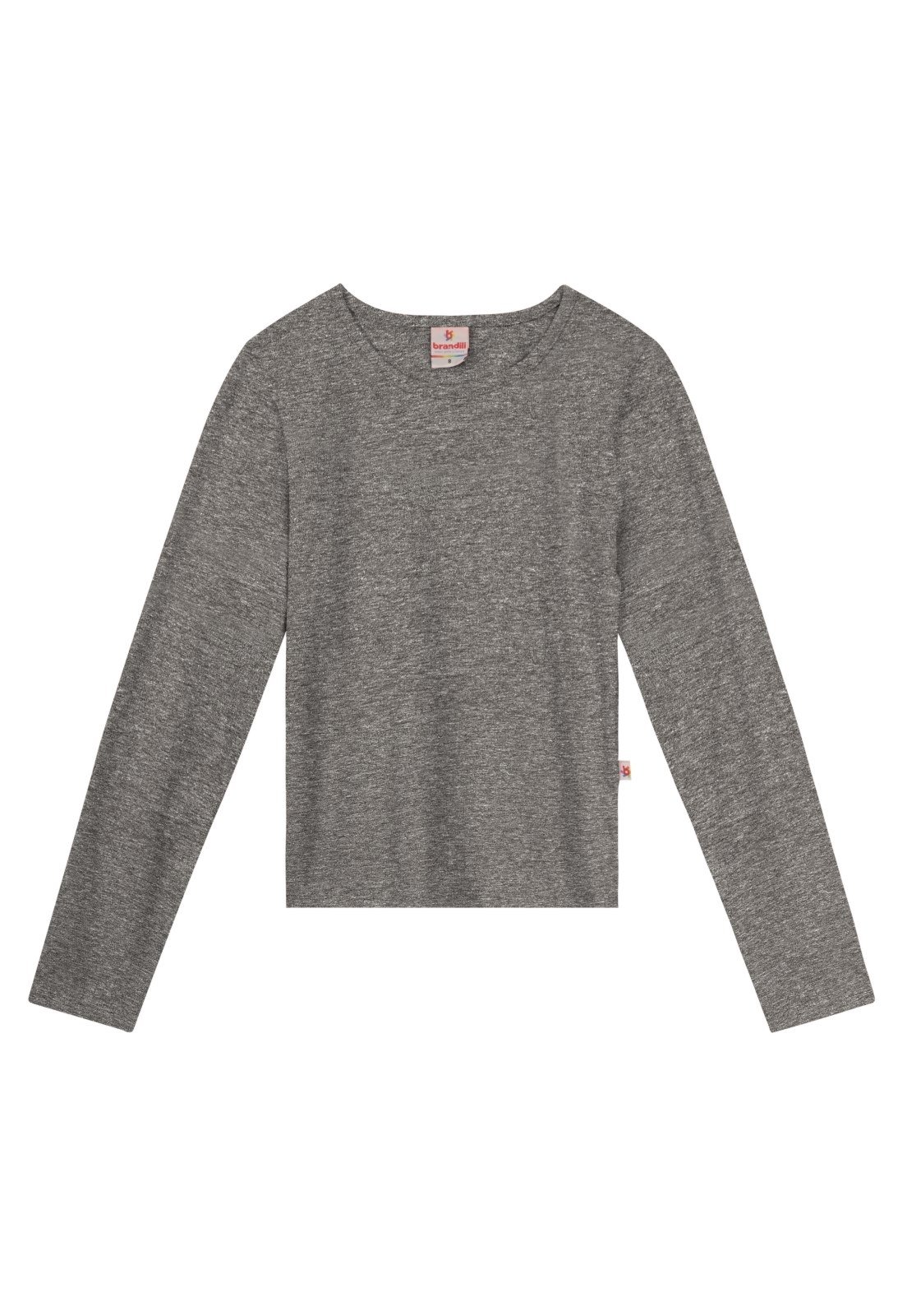 Infantil - Blusa menina em cotton Brandili Básicos Cinza