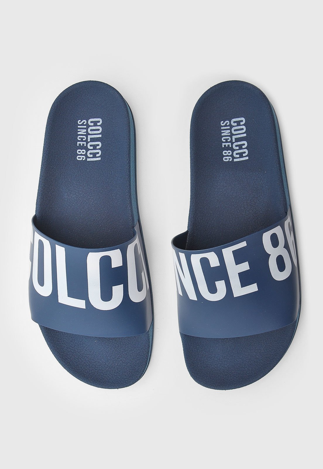 Chinelo Slide Colcci Logo Azul