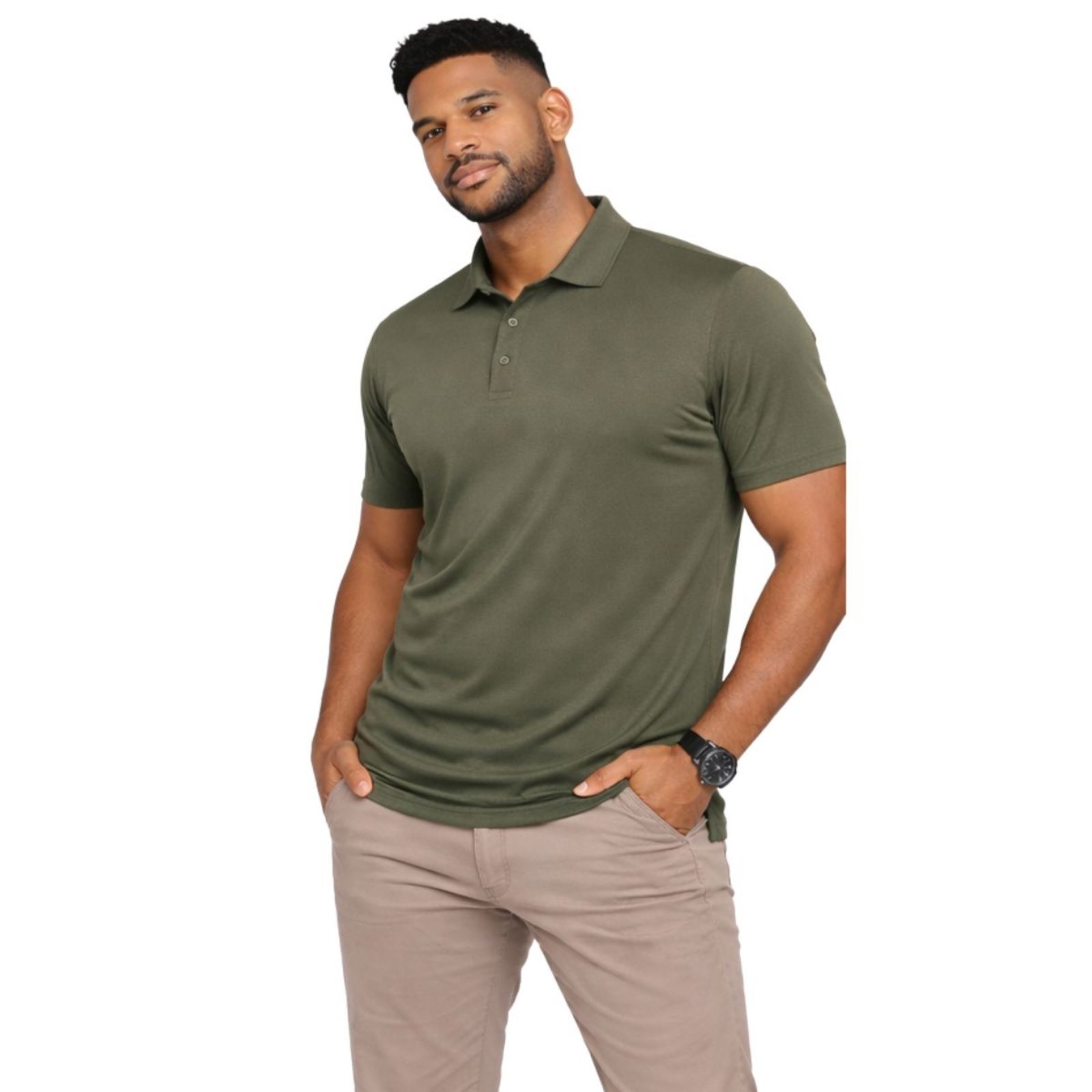 Camisa Polo Masculina Poliamida Elastano Premium Verde