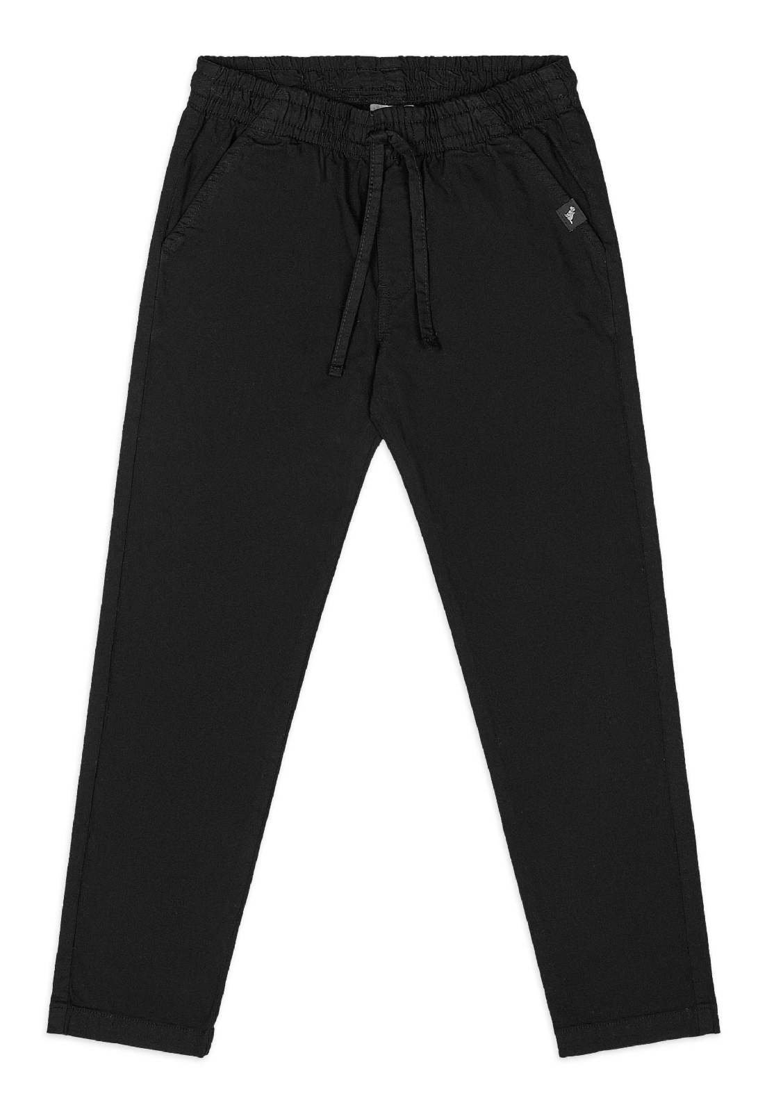 Infantil - Calça Menino em Sarja com Elastano Quimby Preto