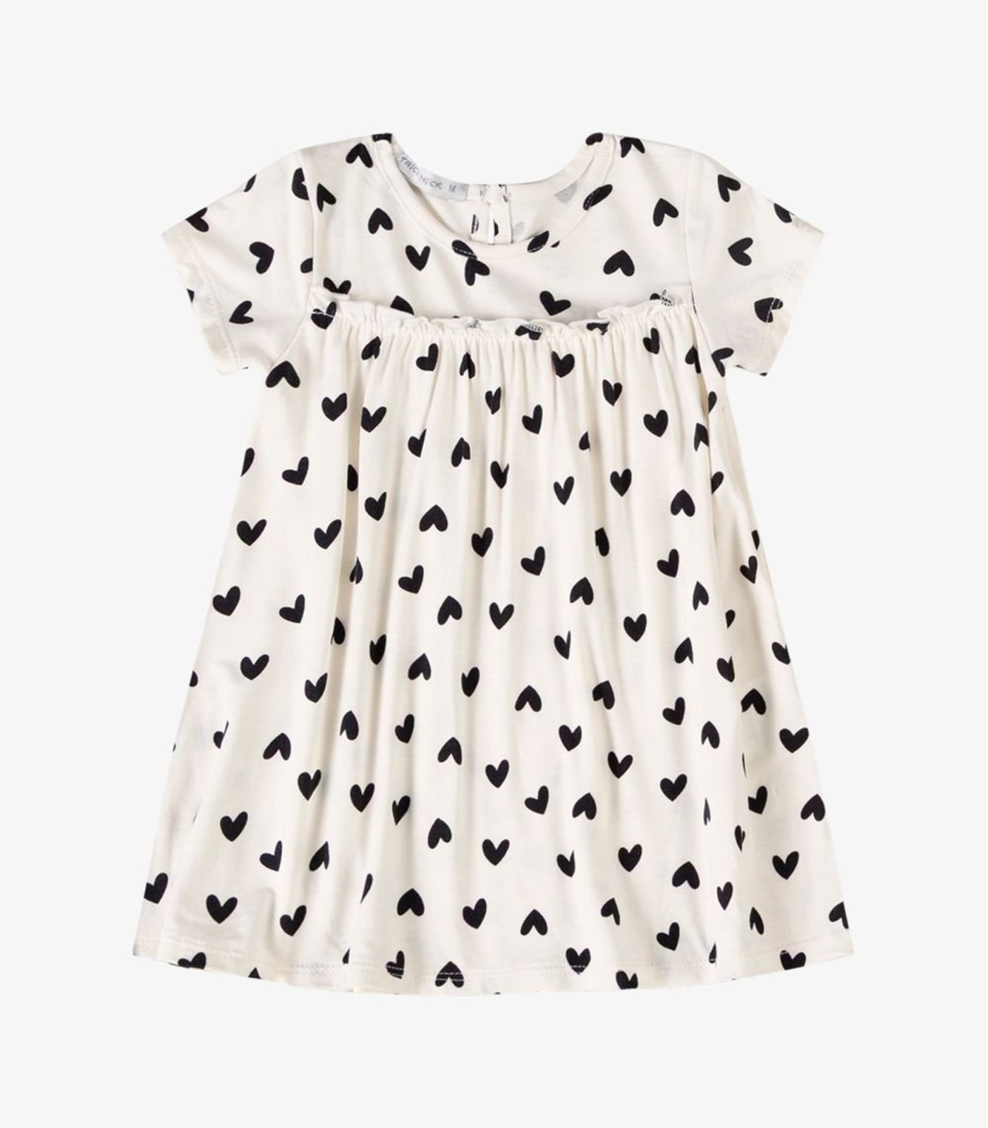 Infantil - Vestido Verão Menina Estampa Rotativa Rovi Bege