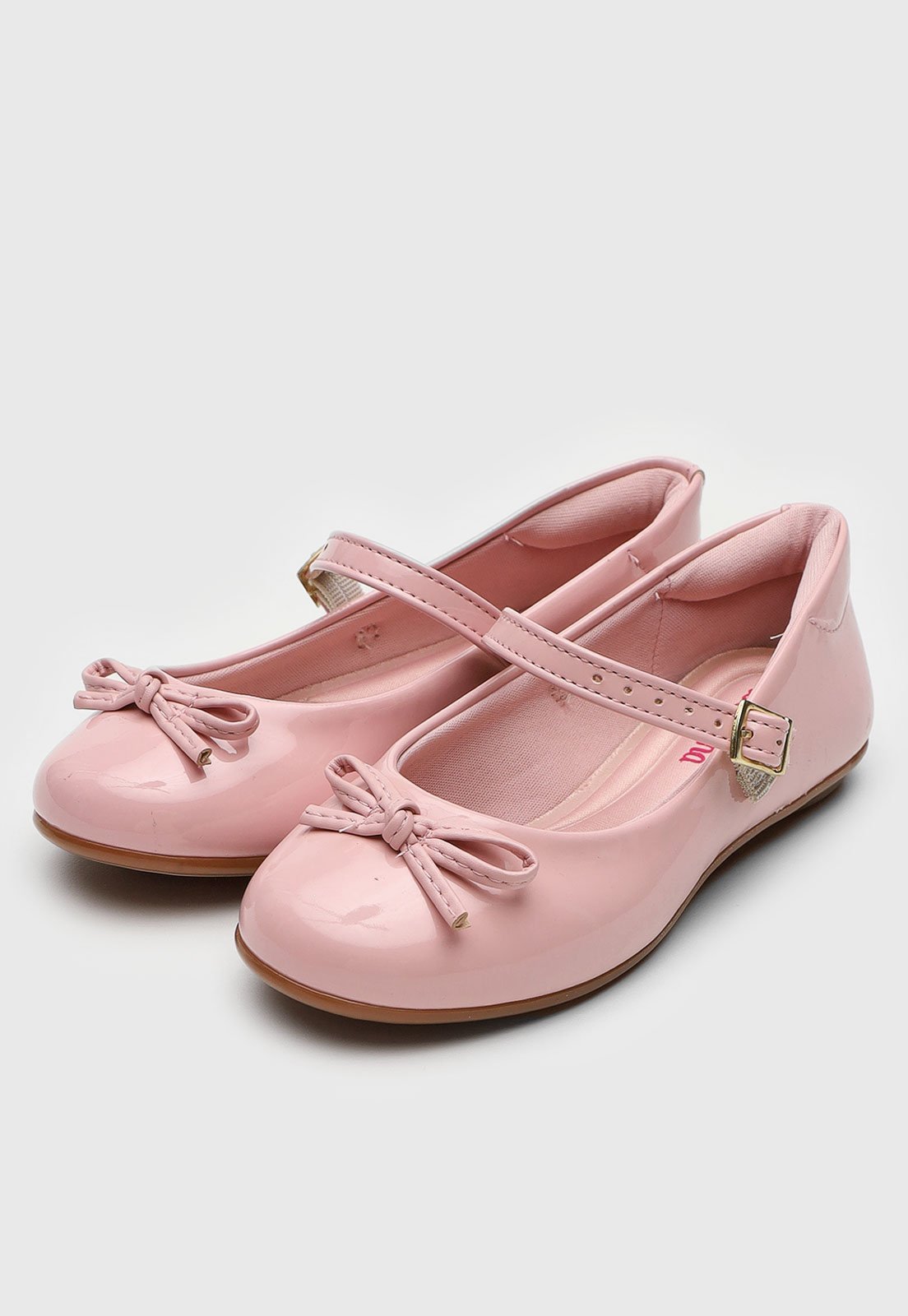 Infantil - Sapatilha Molekinha Verniz Laço Rosa
