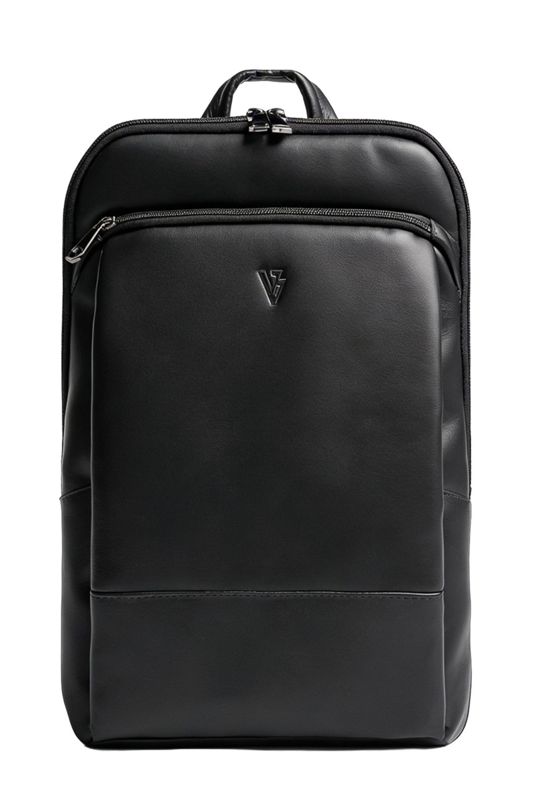Mochila masculina slim para notebook couro italiano Otávio - Preto