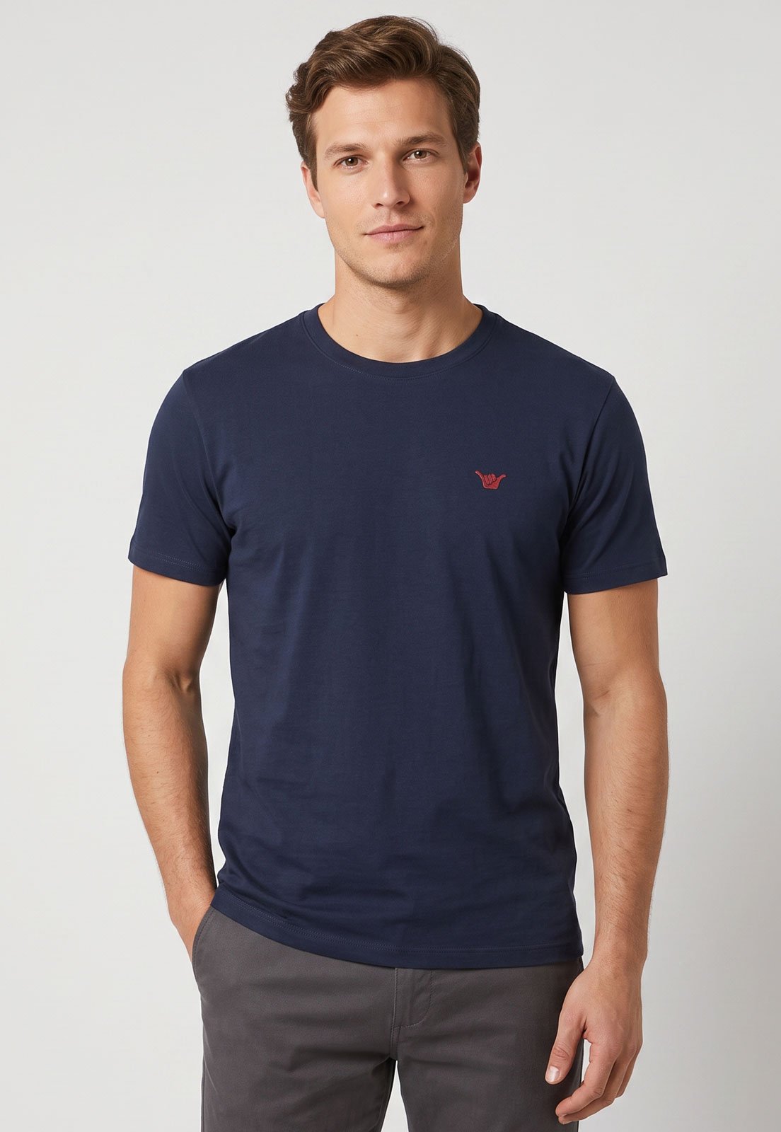 Camiseta Masculina Hang Loose Silk Logo Azul