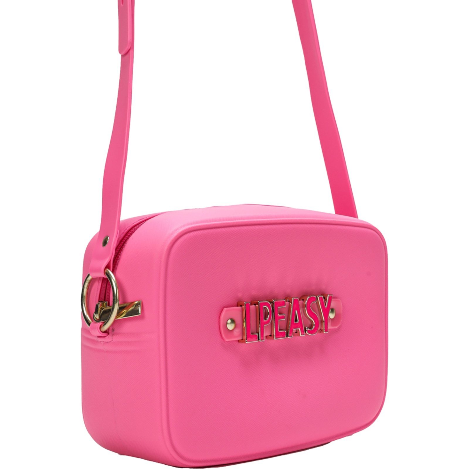 Vista 2 Bolsa Shoulder Easy Lança Perfume Resina AI23 Feminino rosa rosa