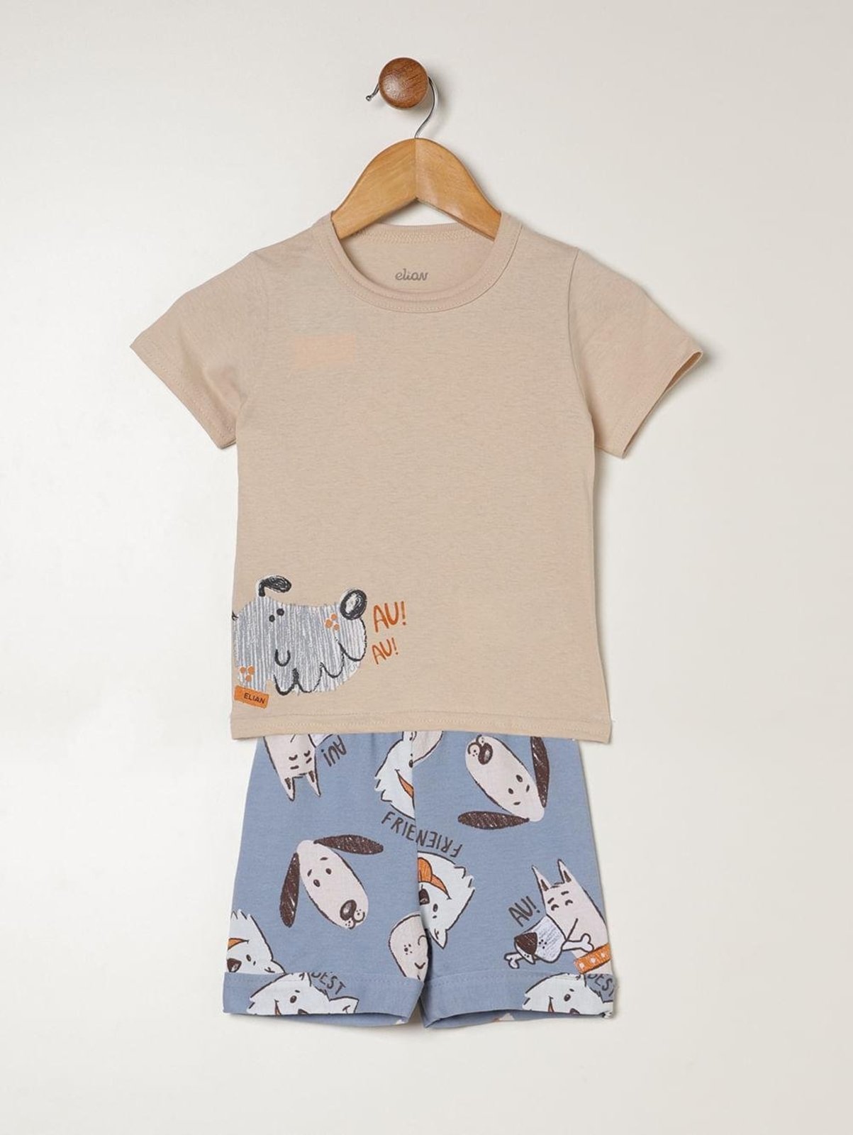 Infantil - Conjunto Curto Para - BEGE