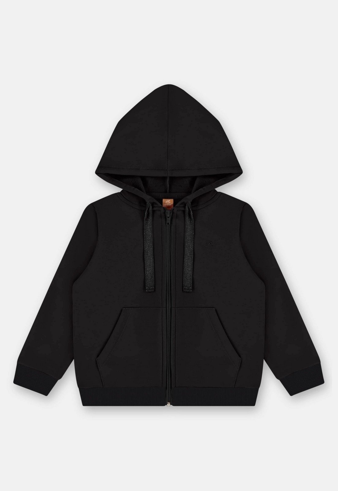 Infantil – Jaqueta Feminina em Molecotton Básico Up Baby Preto