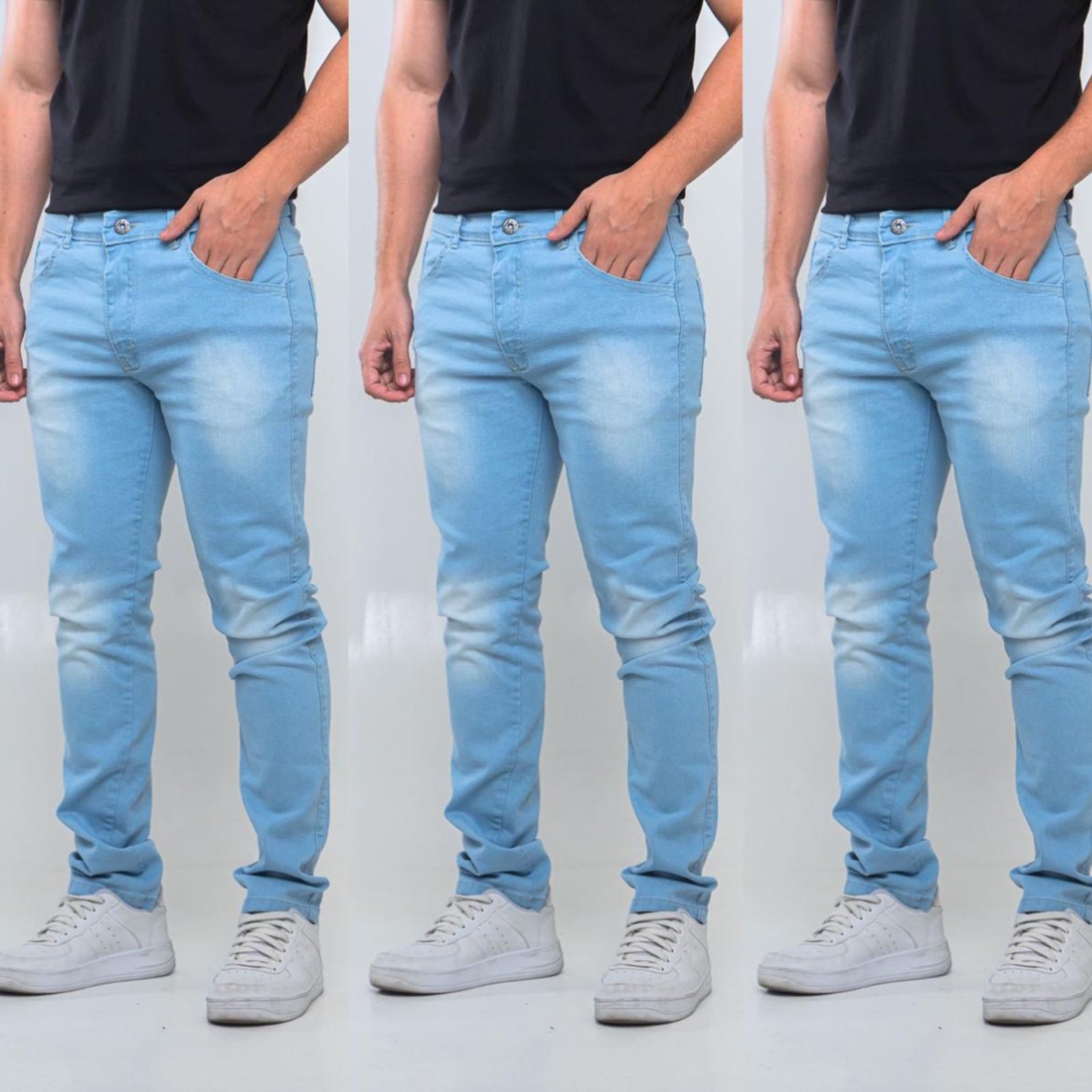 Kit 3 Calças Jeans Delave Masculina Tempo Habil Confortavel e Casual