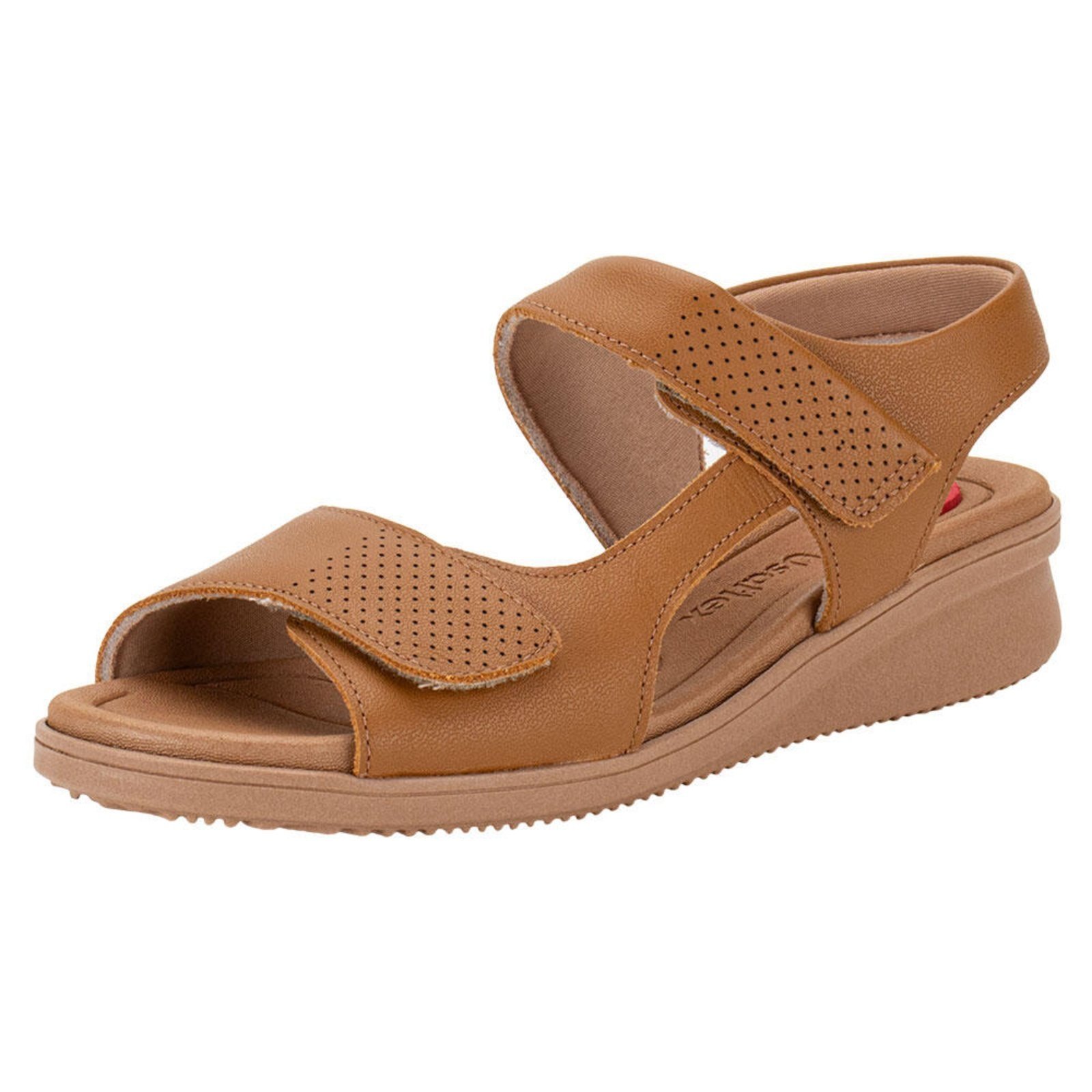 Sandália Feminina Anabela Usaflex Am16001 0946001 Caramelo