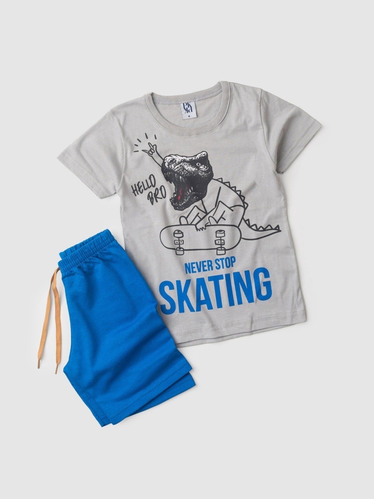 Vista 3 Infantil - Conjunto Platinum Rabisco Jurássico PLATINUM KIDS cinza PLATINUM KIDS cinza
