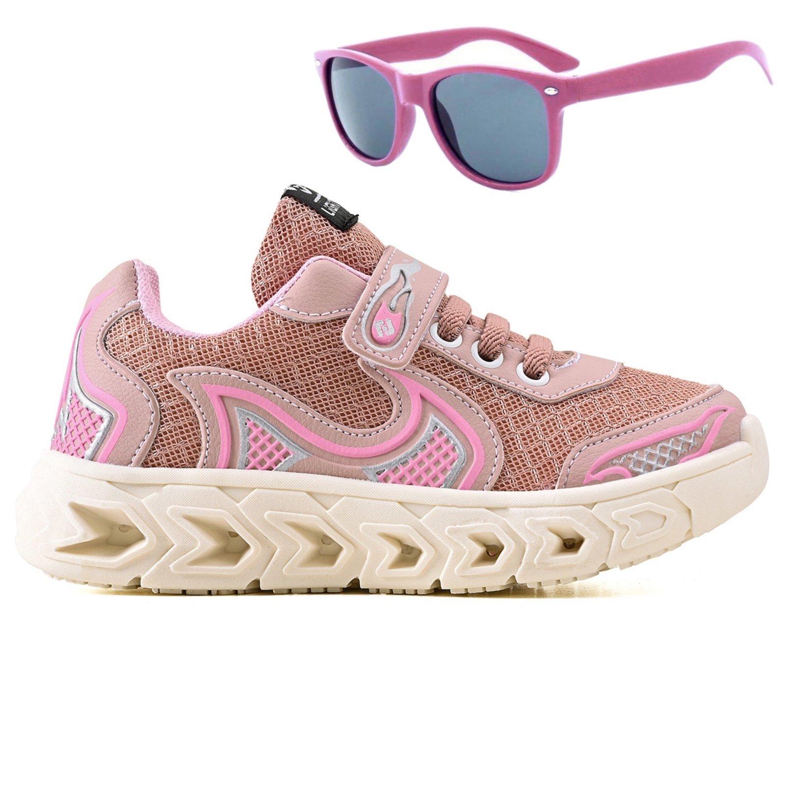 Infantil - Tenis Casual Jogger Meninas Escolar Basico + Oculos