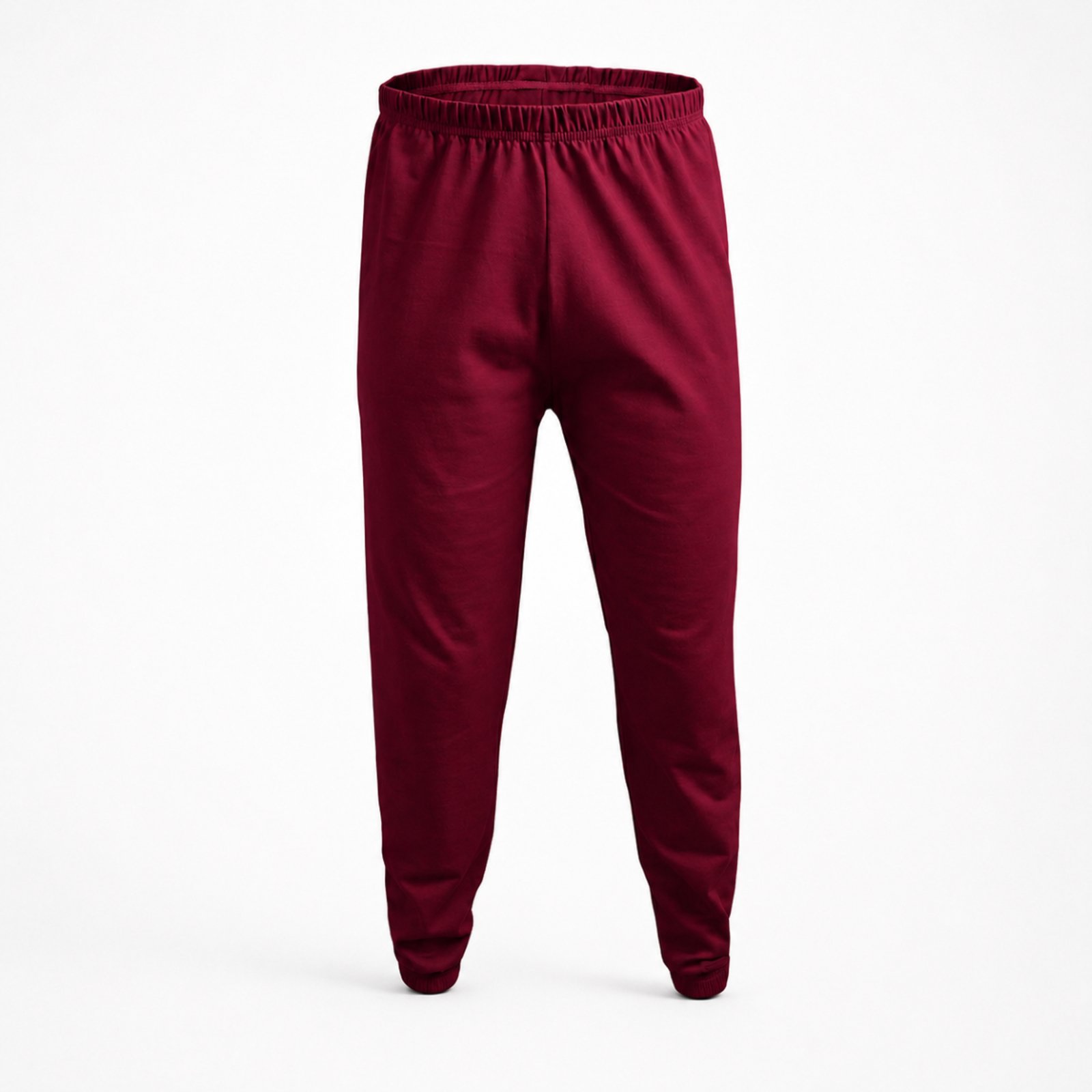 Calça Pijama Básica Masculina Sem Estampa Lisa Confortável - Vinho