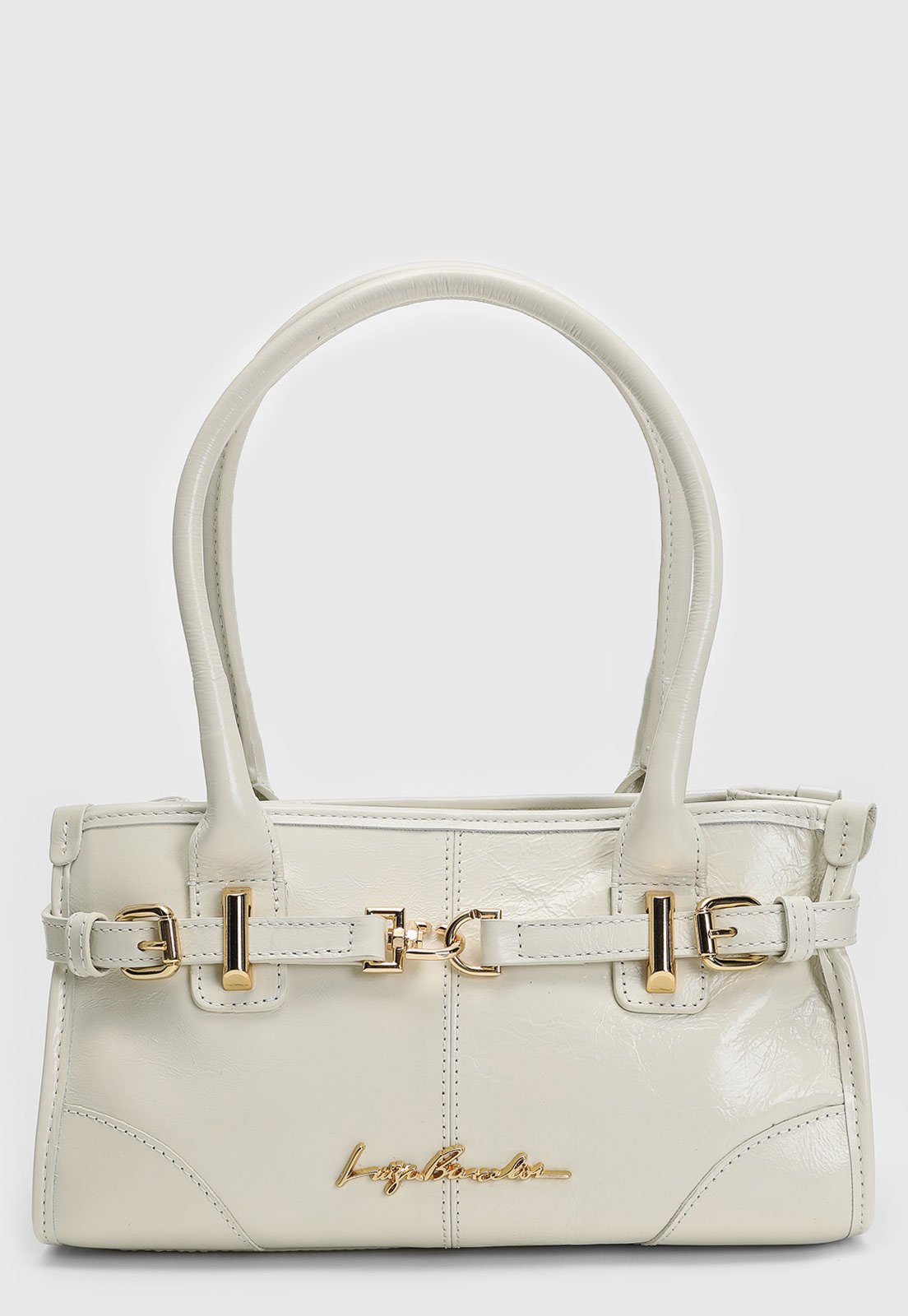 Vista 2 Bolsa Tiracolo Luiza Barcelos Tote Alça Dupla Off-White off-white white off-white white