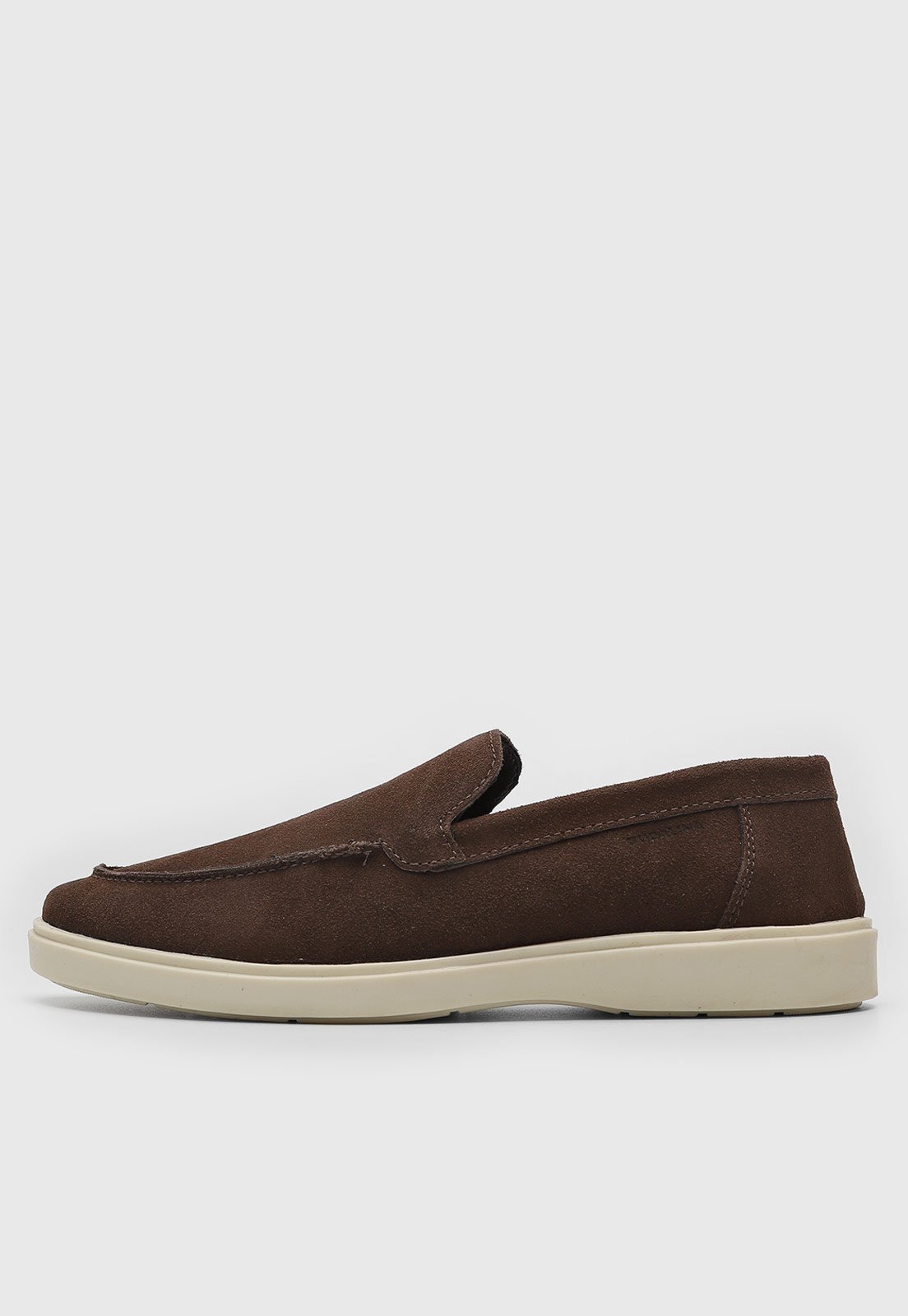 Mocassim de Couro Masculino Dudalina Camurça Marrom
