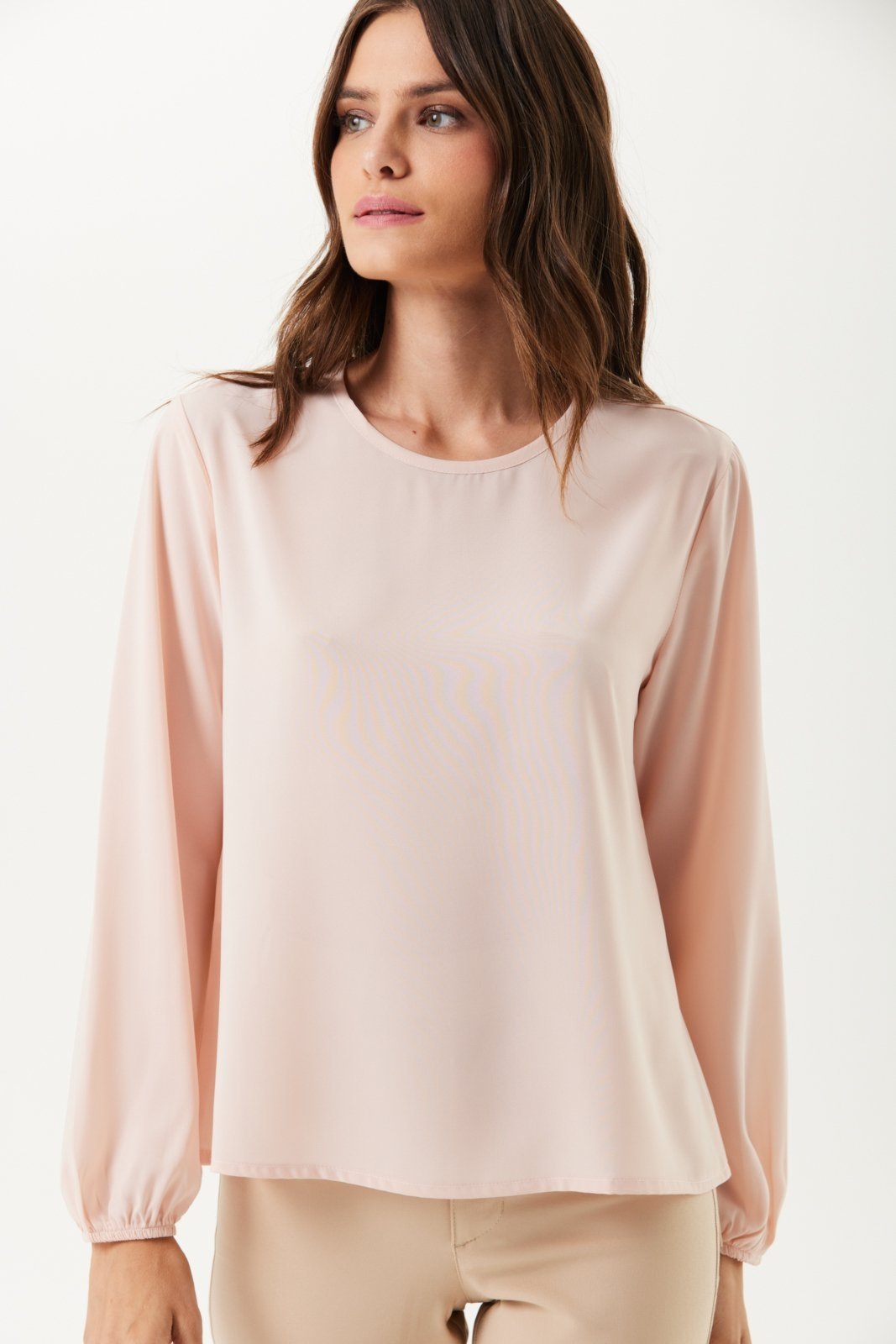 Blusa Traymon Manga Longa Nude