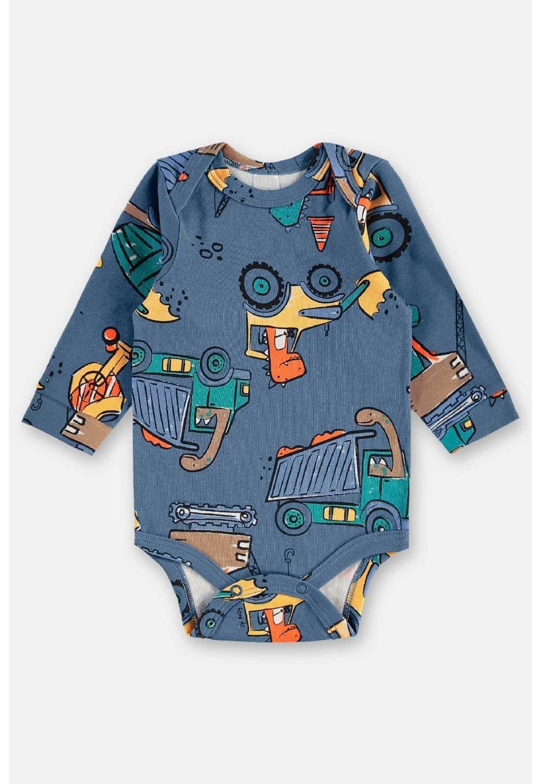 Infantil – Body em Suedine para Menino Up Baby Azul Escuro
