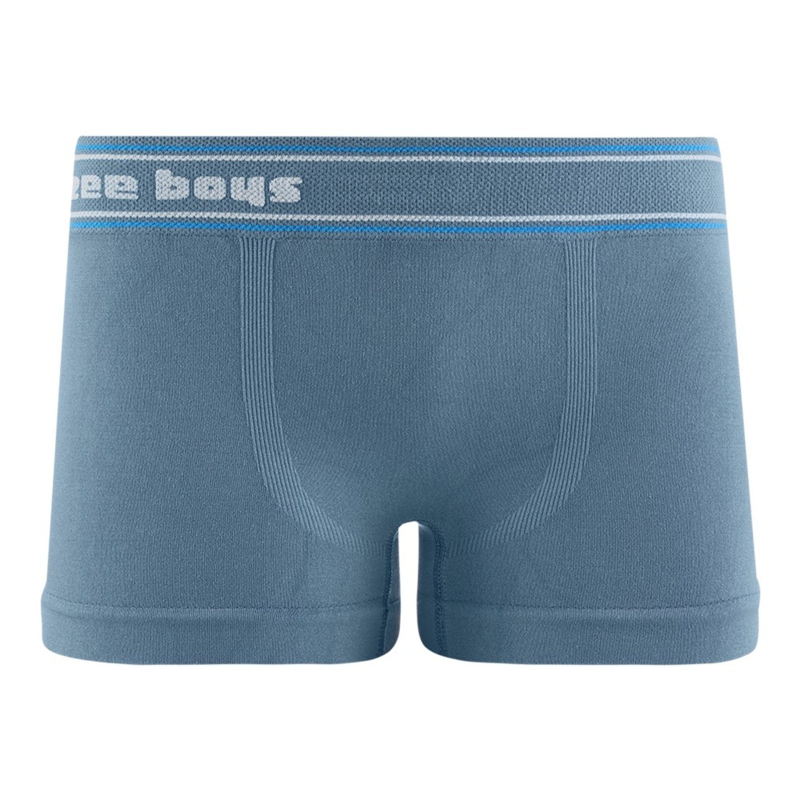 Cueca Boxer com Detalhe de Listras no Cós sem Costura Acqua Marine