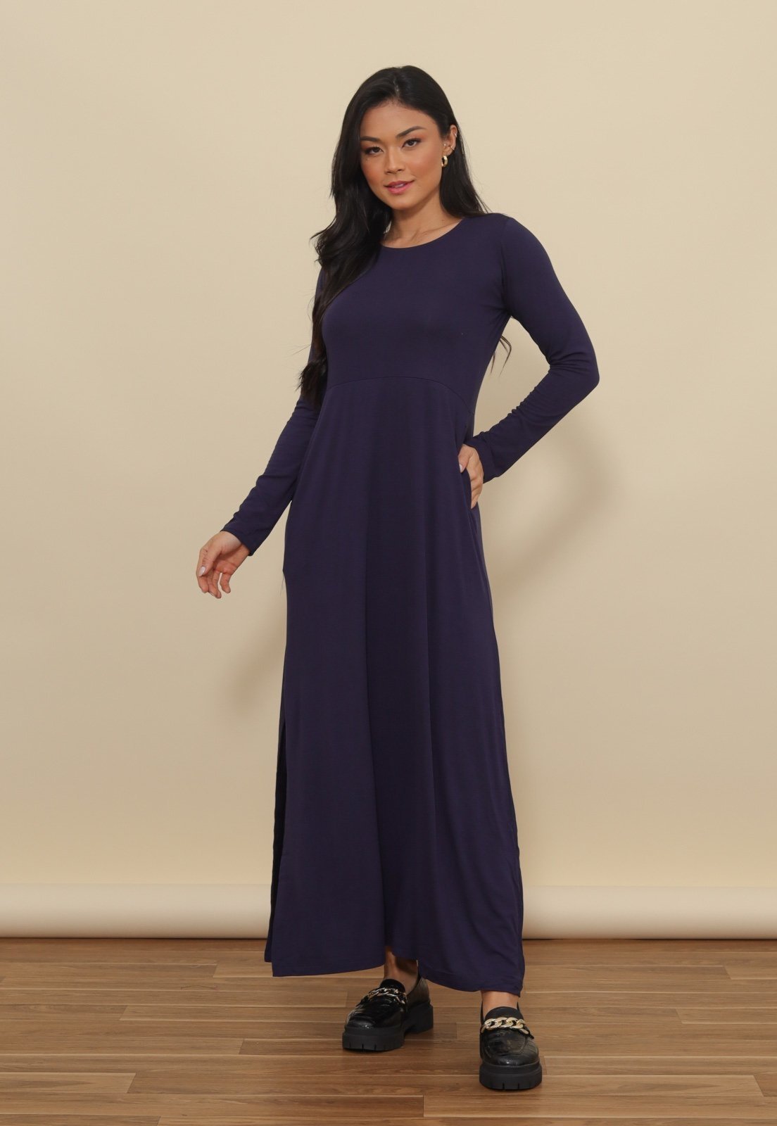 Vestido Longo Julia Marinho Azul