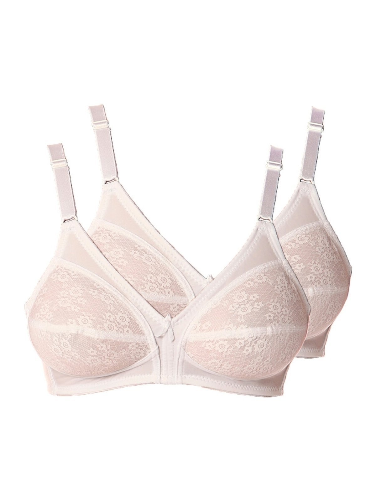 Kit com 2 Sutiãs Sustentação Colonial Demillus 61383/78383 Taça B Branco