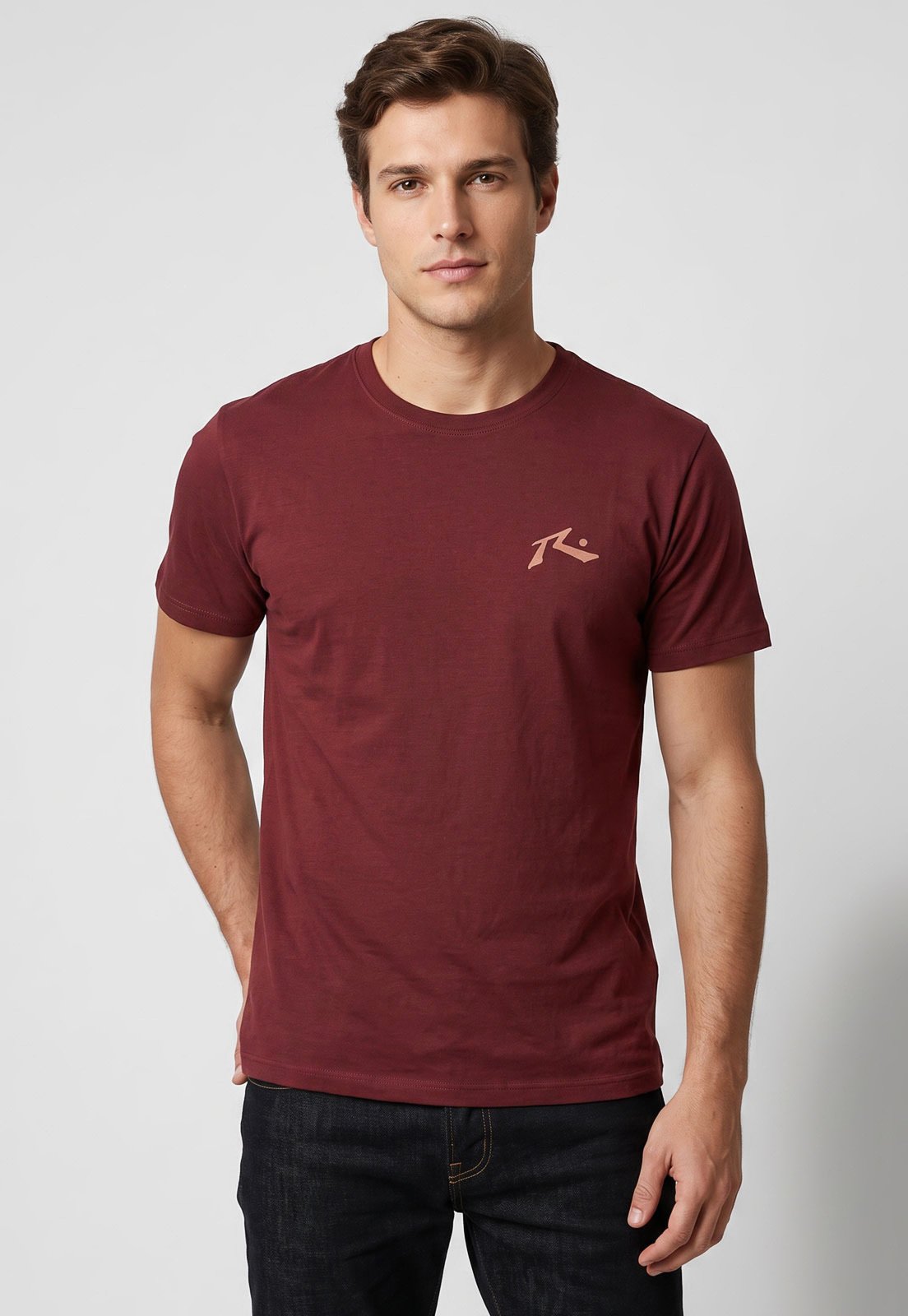 Camiseta Masculina Rusty Silk Boards Vinho