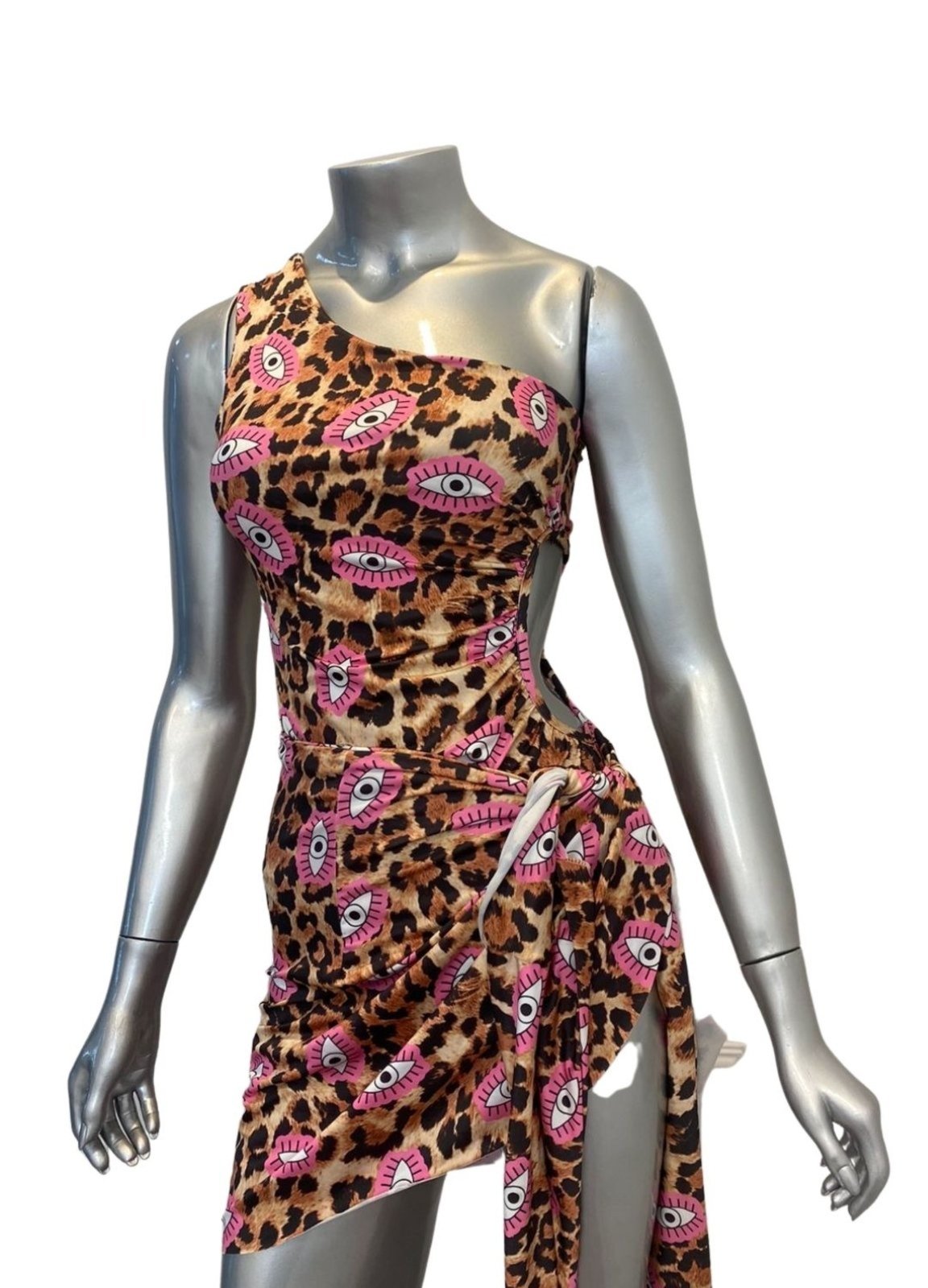 Maio Body com Saida de Praia Animal Print Onça