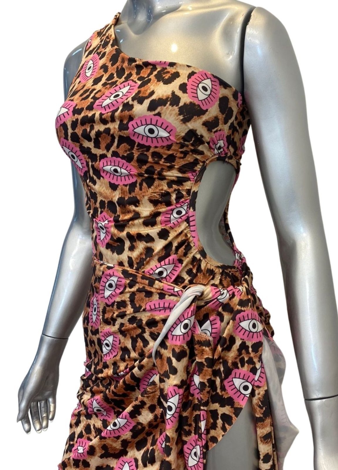 Vista 3 Maio Body com Saida de Praia Animal Print Onça Cia do Vestido multicolorido/onça claro/onça escuro/pink Cia do Vestido multicolorido/onça claro/onça escuro/pink