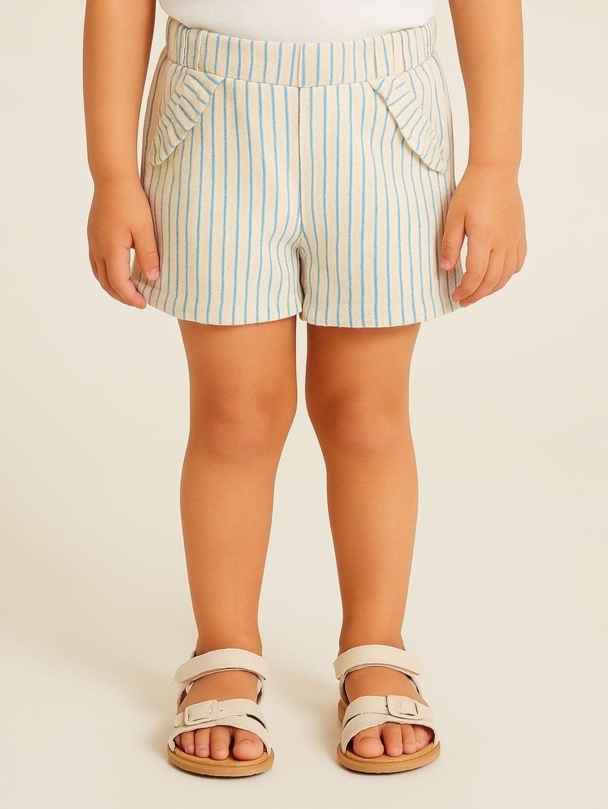 Infantil - Short Moletinho Para Menina - AZUL