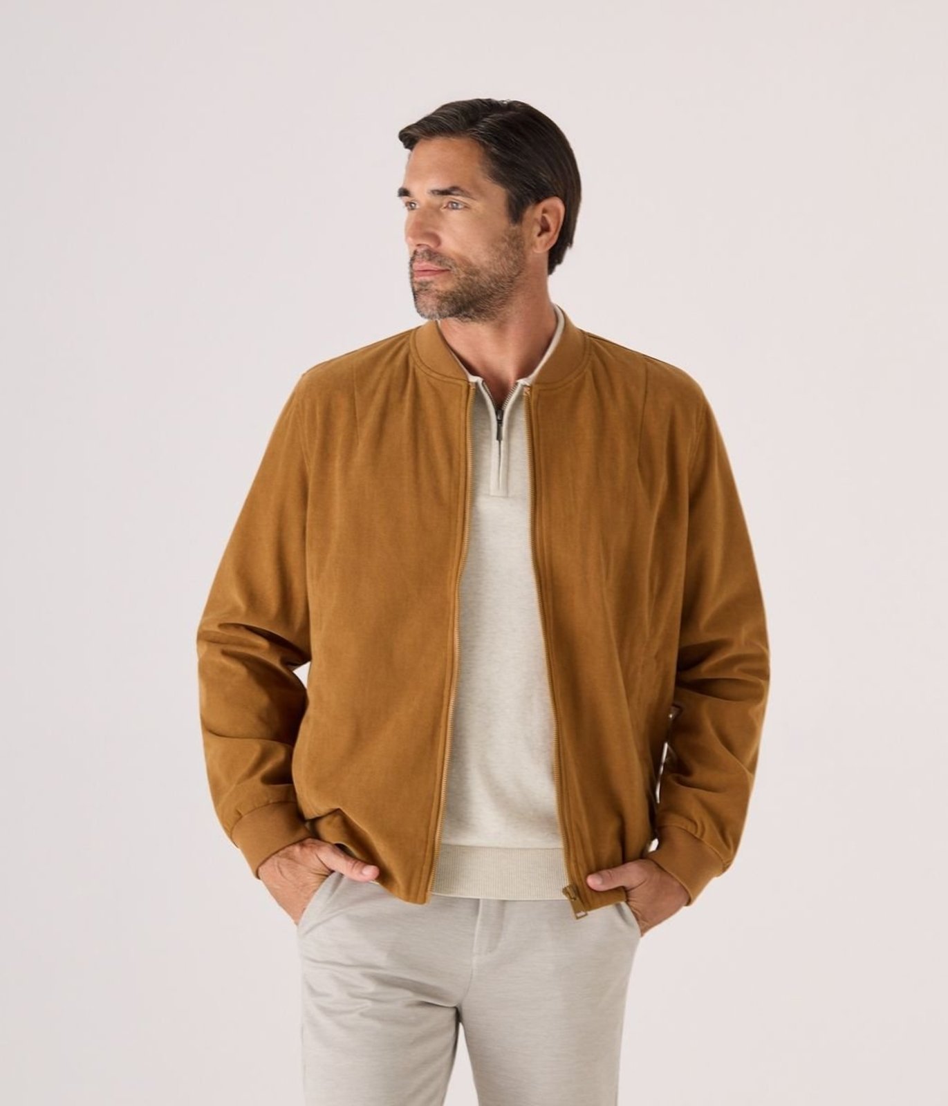 Jaqueta Makenji Gola Padre Masculina Ocre