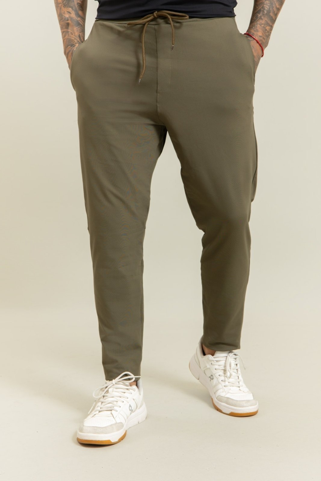Calça Casual Flexível Masculina em Poliamida na Cor Verde Dialogo Jeans