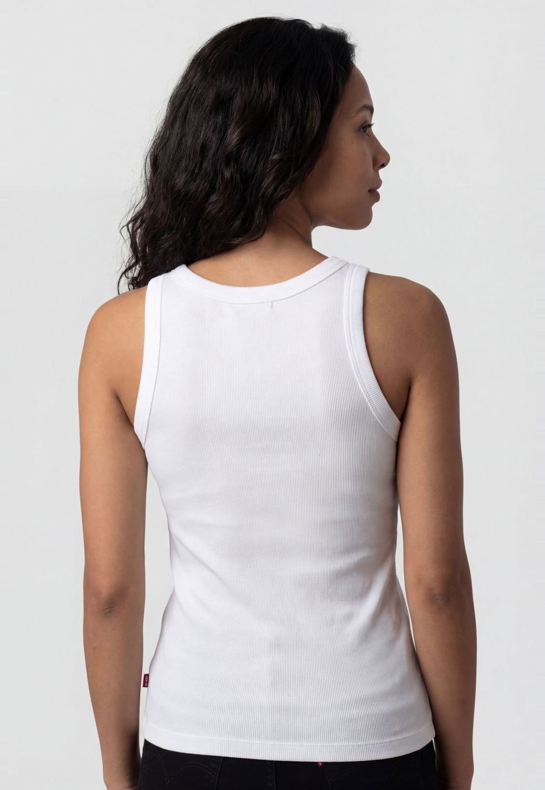 Vista 3 Camiseta Feminina Levis Essential Racer Tank Branca branco Levis branco