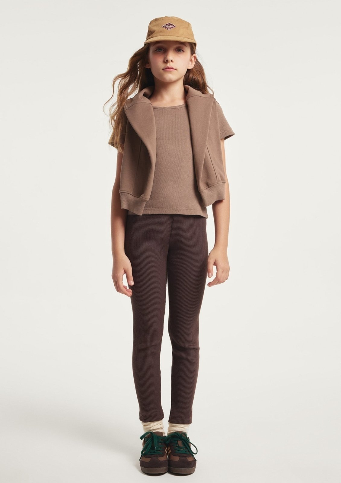 Infantil - Calça Legging Menina Em Ribana Canelada Hering