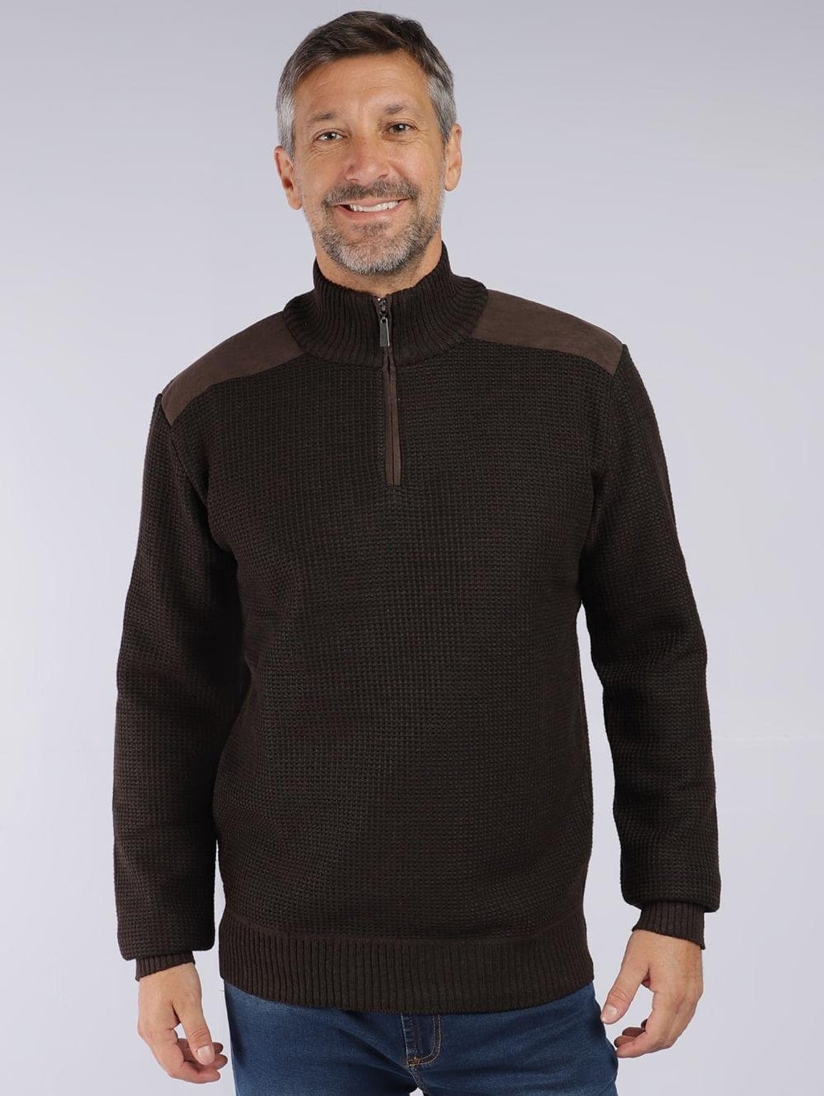 Blusão Tricot Eletrón Masculino MARROM