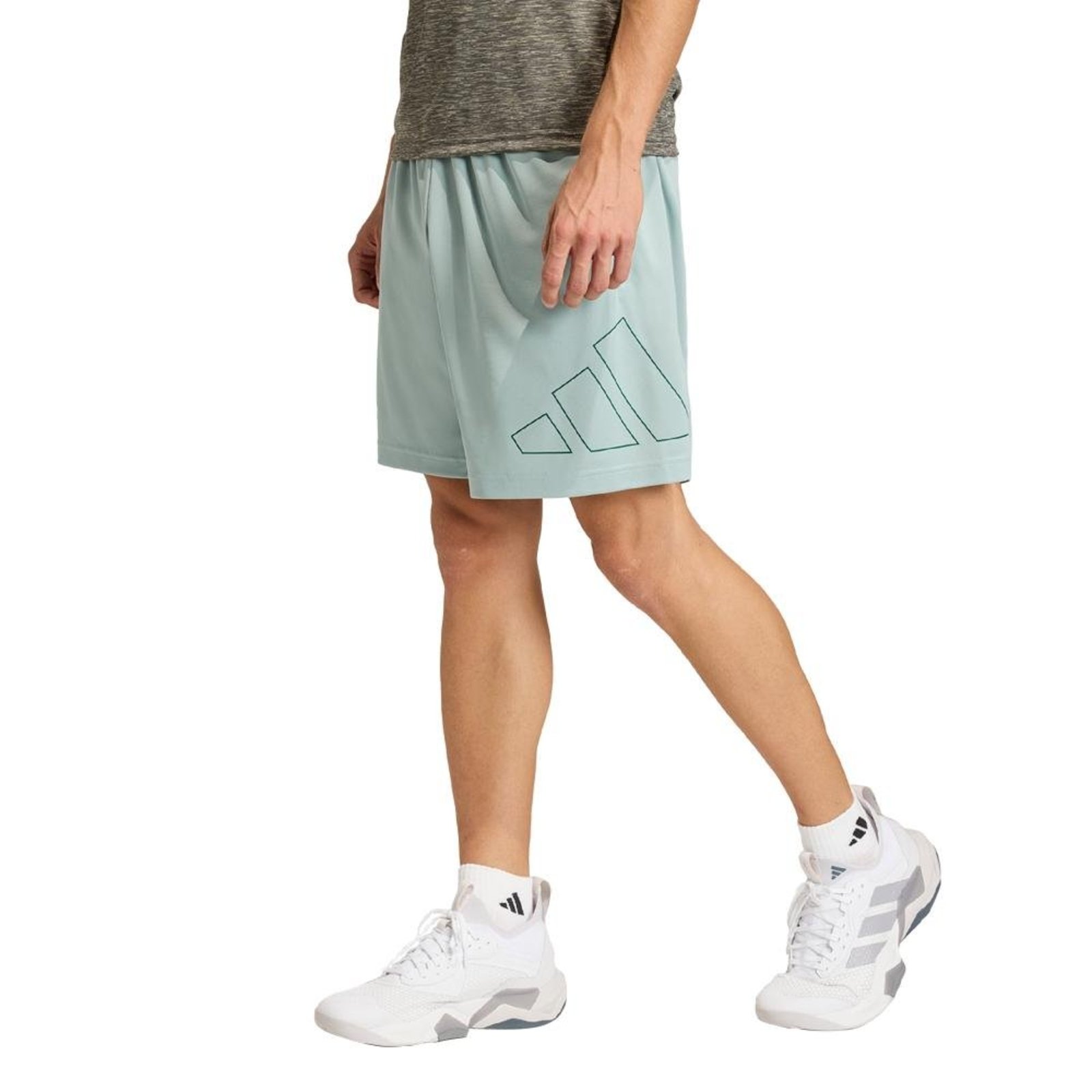 SHORTS PIQUET LOGOTIPO GRANDE WORKOUT ESSENTIALS BASE adidas Performance Verde