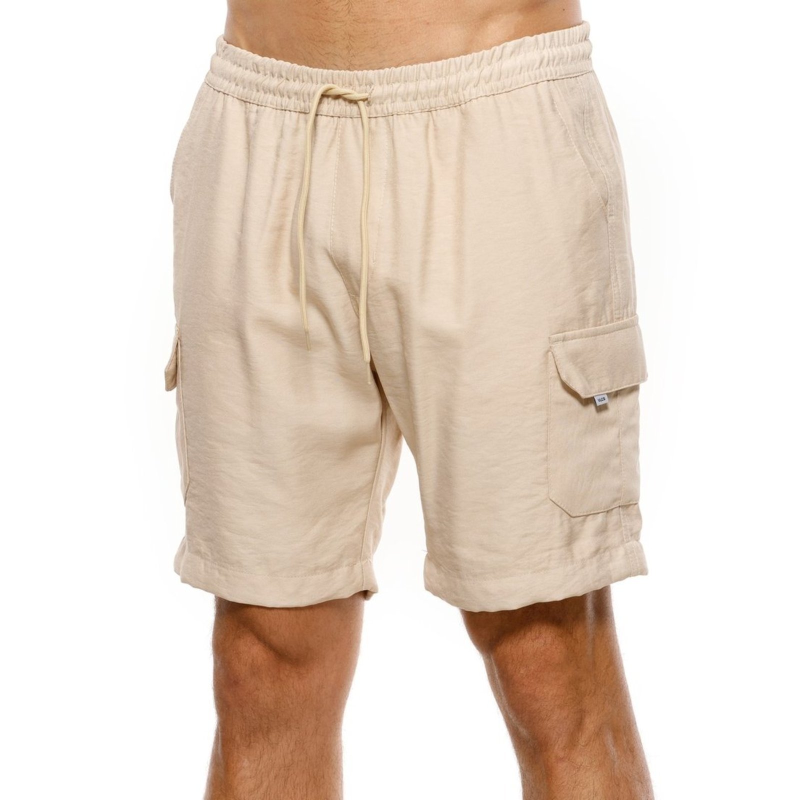 Vista 2 Bermuda Masculina Passeio Elastica VLCS VLCS VIOLAÇÕES bege VLCS VIOLAÇÕES bege