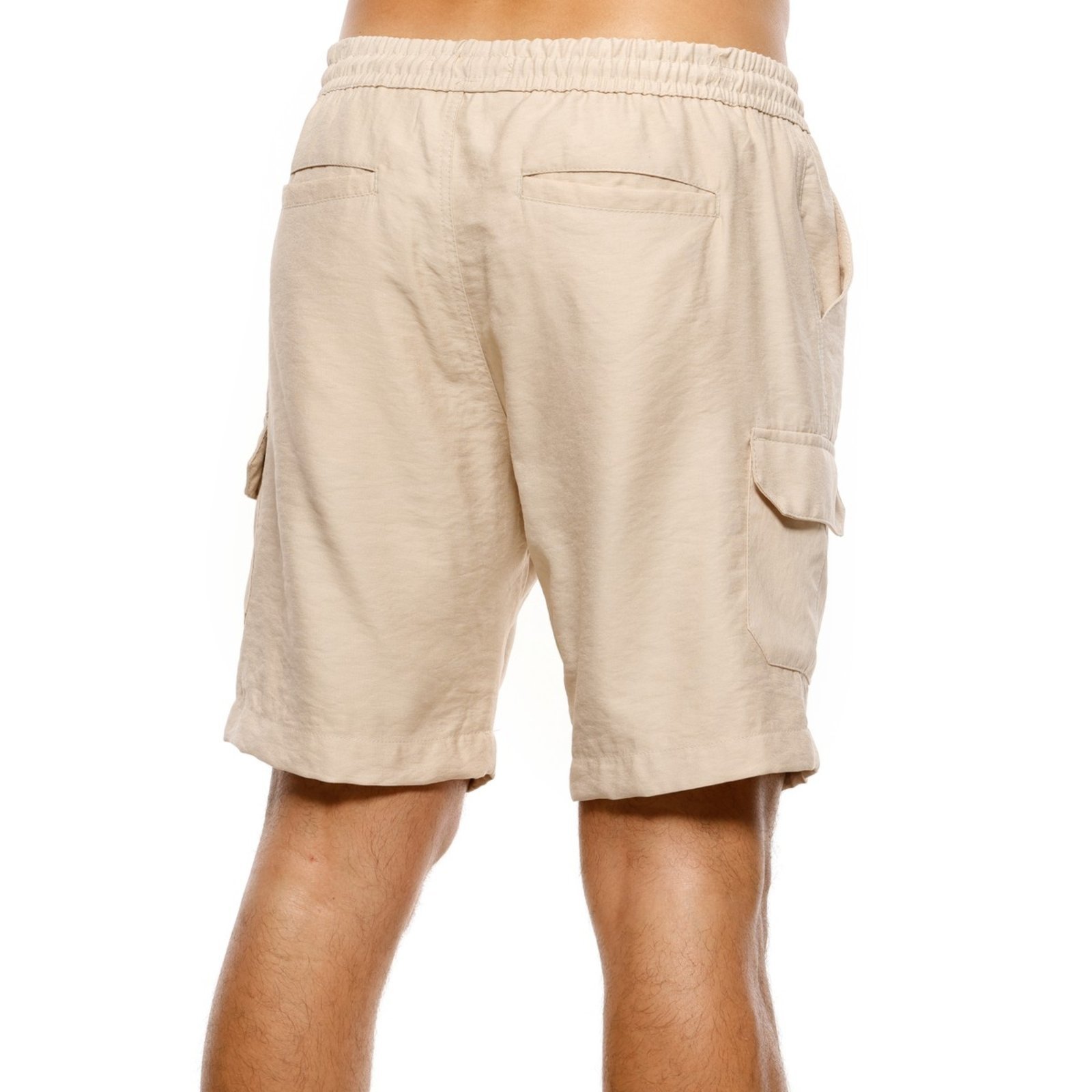Vista 3 Bermuda Masculina Passeio Elastica VLCS VLCS VIOLAÇÕES bege VLCS VIOLAÇÕES bege