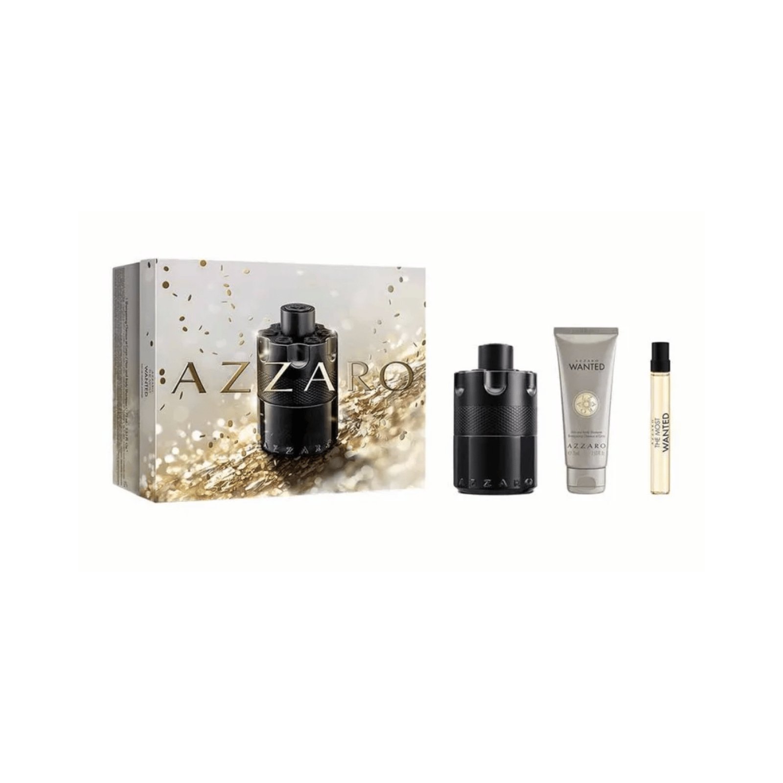 Azzaro The Most Wanted Eau de Parfum Intense 100ml + Hair And Gel 75ml + Travel Size 10ml