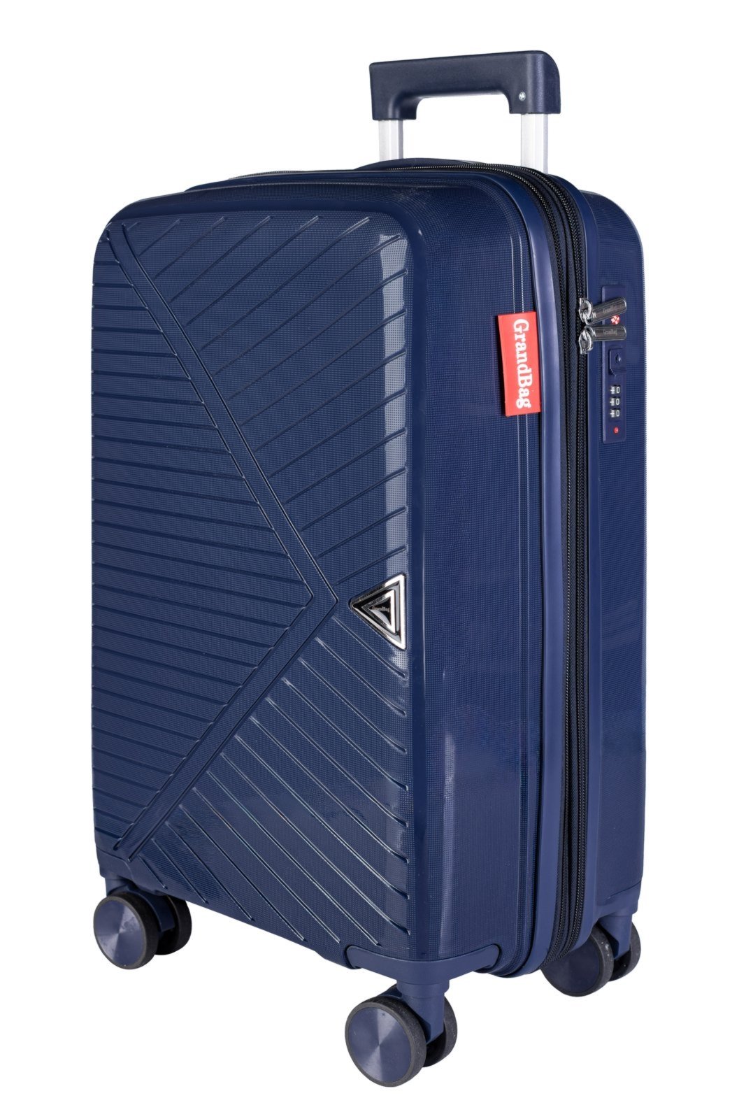 Vista 3 Mala Enluaze De Bordo Viagem 20" Polipropileno Detroit - Azul Marinho" rosa azul Enluaze rosa azul
