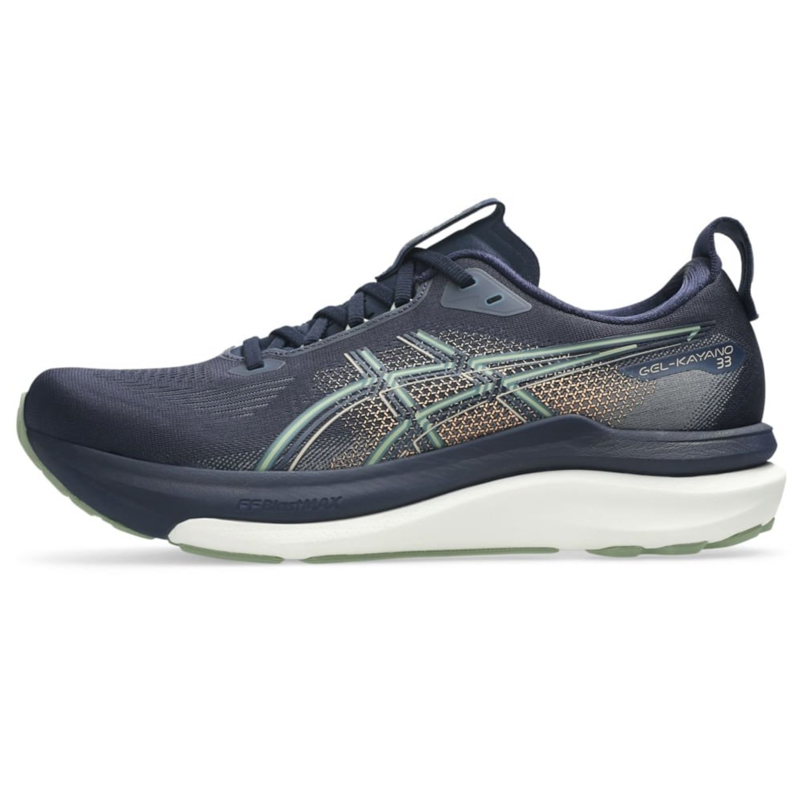 Tênis ASICS GEL-Kayano 33 - Masculino - Azul/Verde